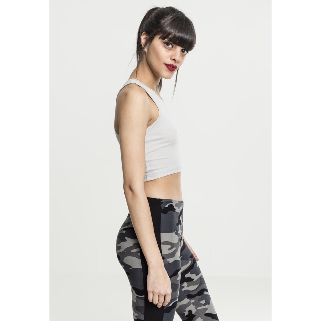 URBAN CLASSICS Muskelshirt »Urban Classics Damen Ladies Rib Cropped Top«, (1 tlg.)