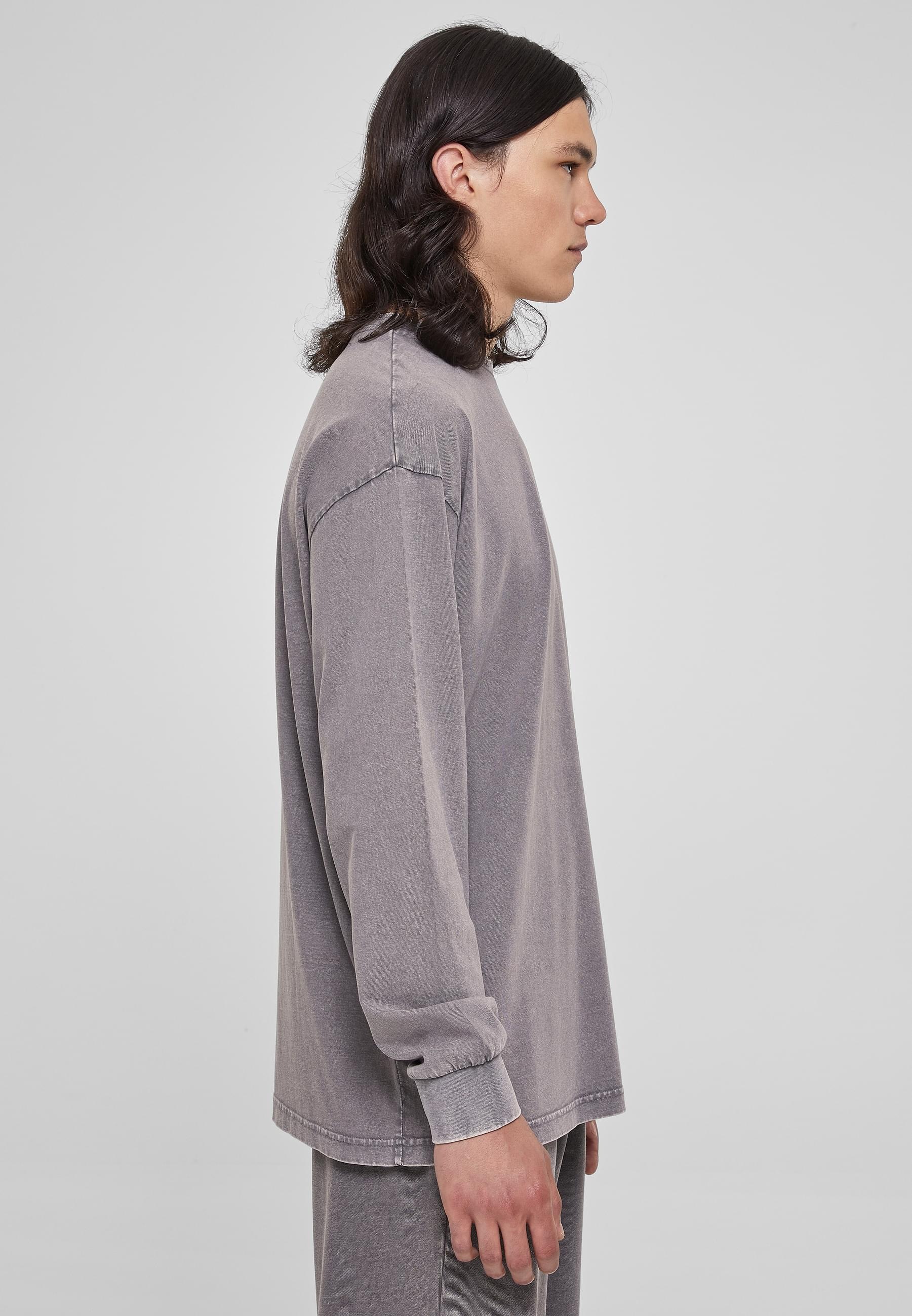 URBAN CLASSICS Longsleeve »Urban Classics Herren Heavy Boxy Acid Wash Longsleeve«, (1 tlg.)