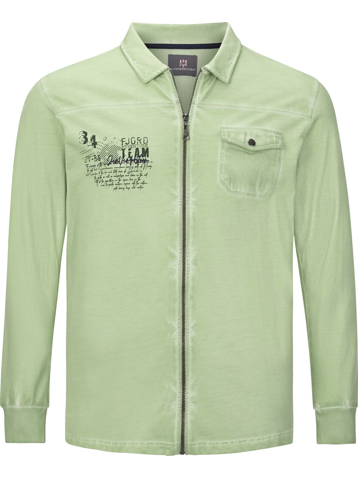 Jan Vanderstorm Sweatjacke »Sweatjacke FOLKWARD«, mit schließbarer Brusttasche