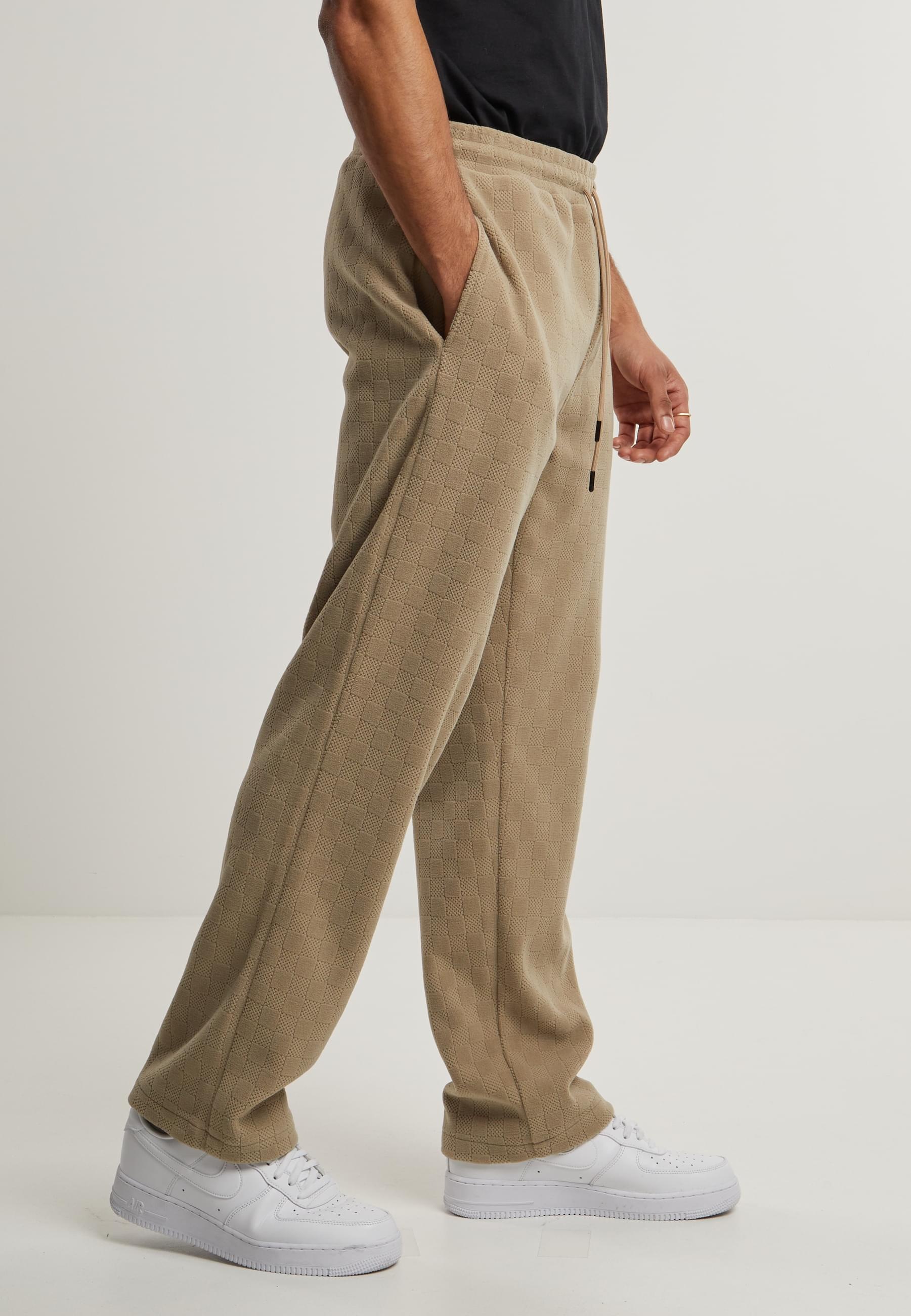 URBAN CLASSICS Jogginghose »Urban Classics Jacquard Velvet Wide Sweatpants«, (1 tlg.)