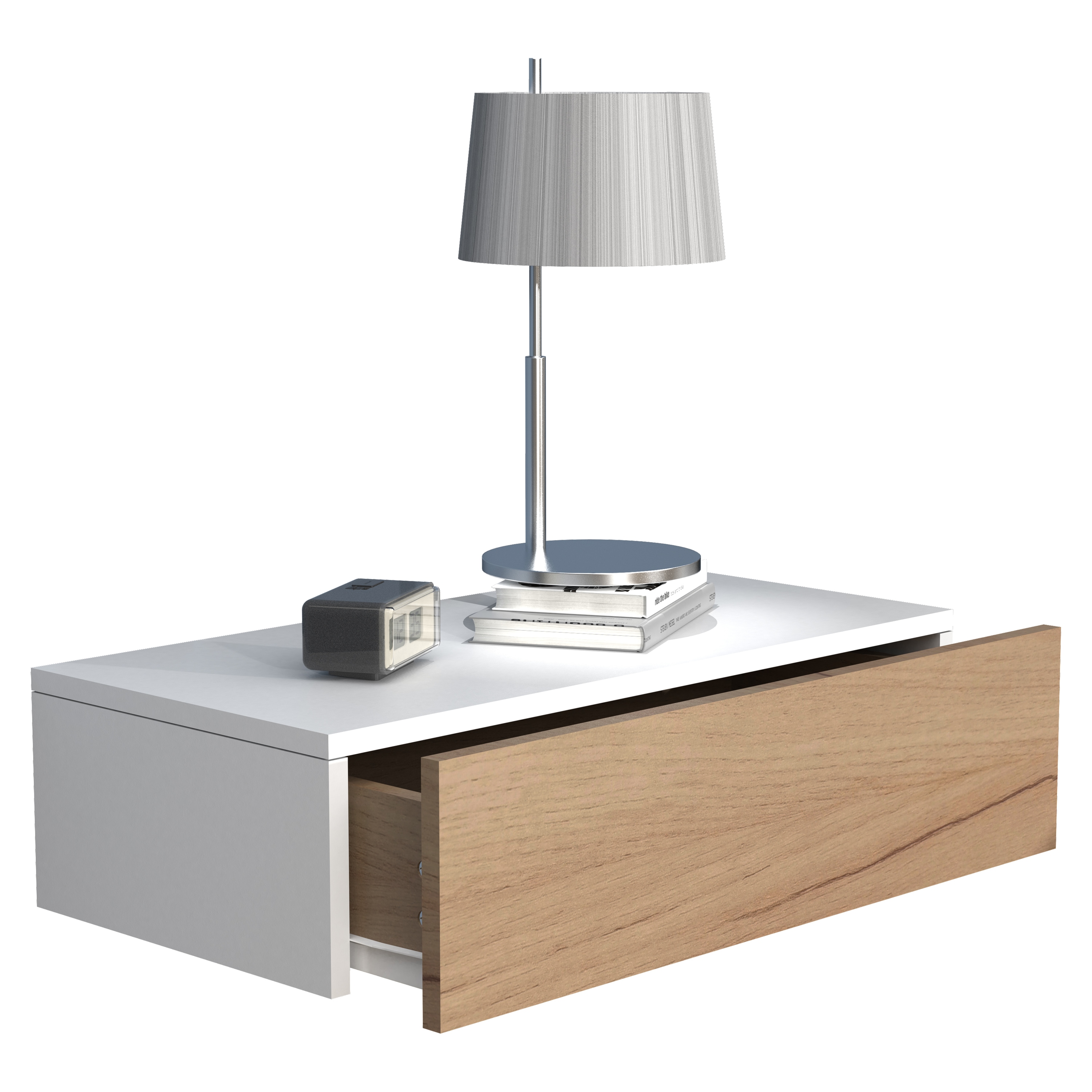 VCM Nachttisch "Holz Wandschublade Wand Hänge Nachttisch Usal M60" 1 Stk. tlg.