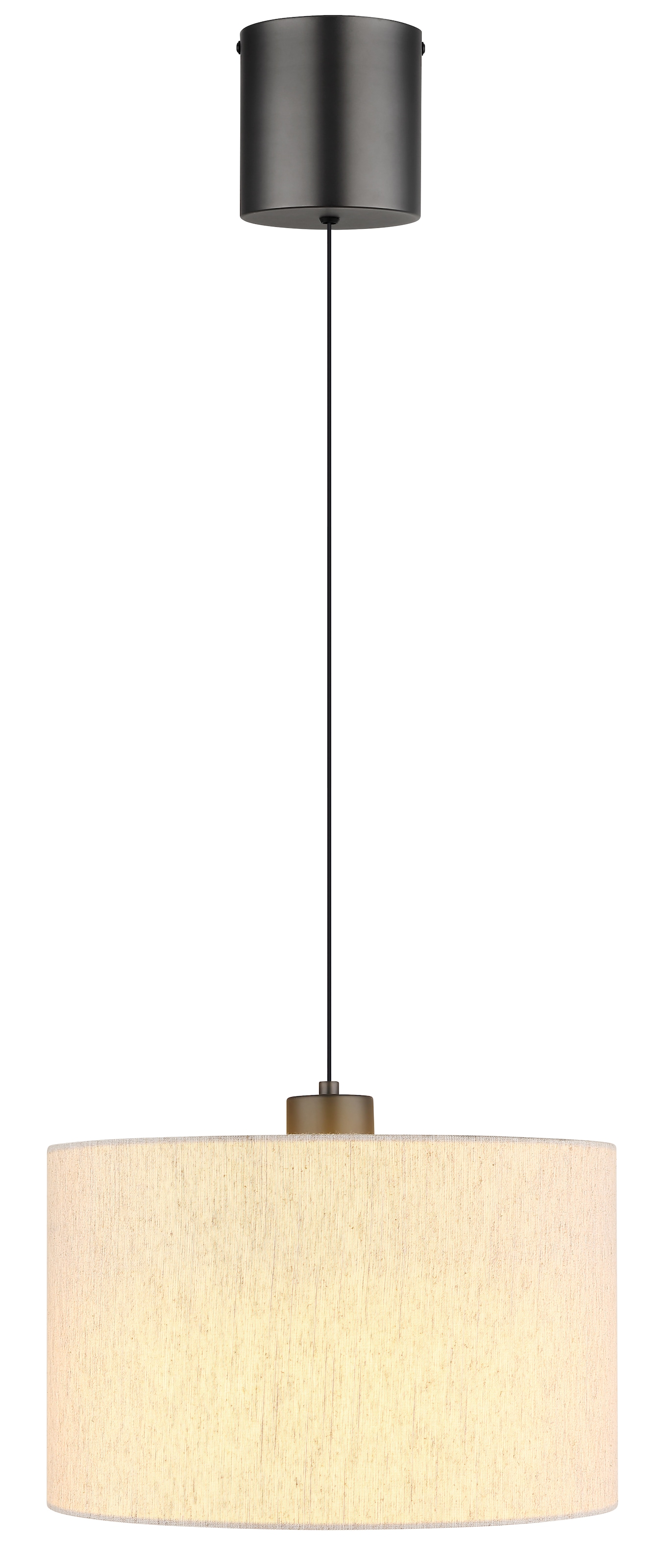 NOWA Hängeleuchte »THEA« LED-Modul 1 Stk. Warmweiß Hängelampe,schwarz,Leinen,Esszimmer,Esstisch,creme,Höhe verstellbar