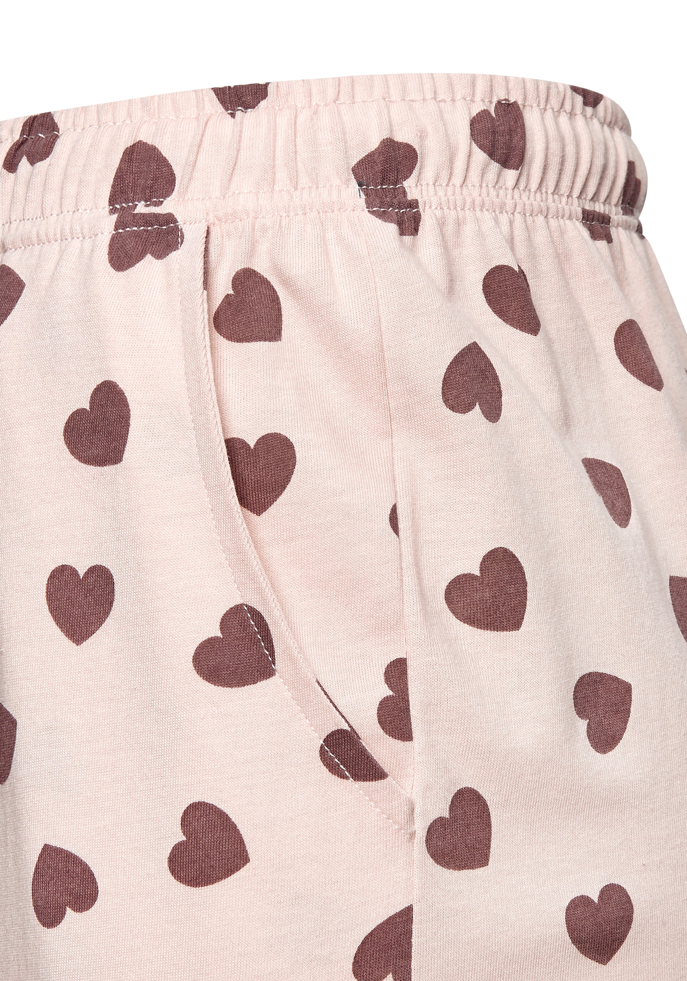 Vivance Dreams Pyjama, (Spar-Set, 4 tlg.), mit süßem Herzmuster