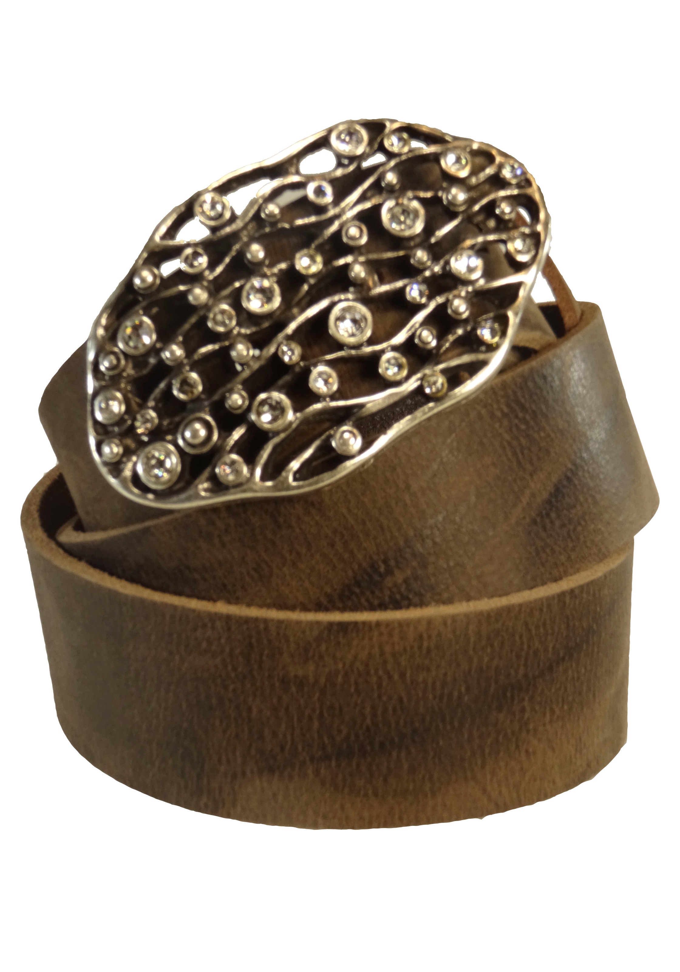 Rettungsring Gürtel Ledergürtel mit austauschbarer Schließe "Welle Oval Mit günstig online kaufen