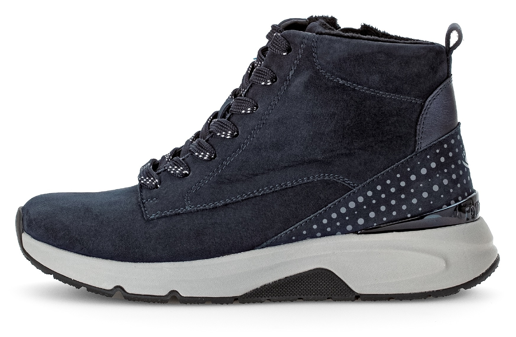 Gabor Rollingsoft Schnürboots, Keilabsatz, Freitzeitschuh, High-Top-Sneaker, Label an der Ferse