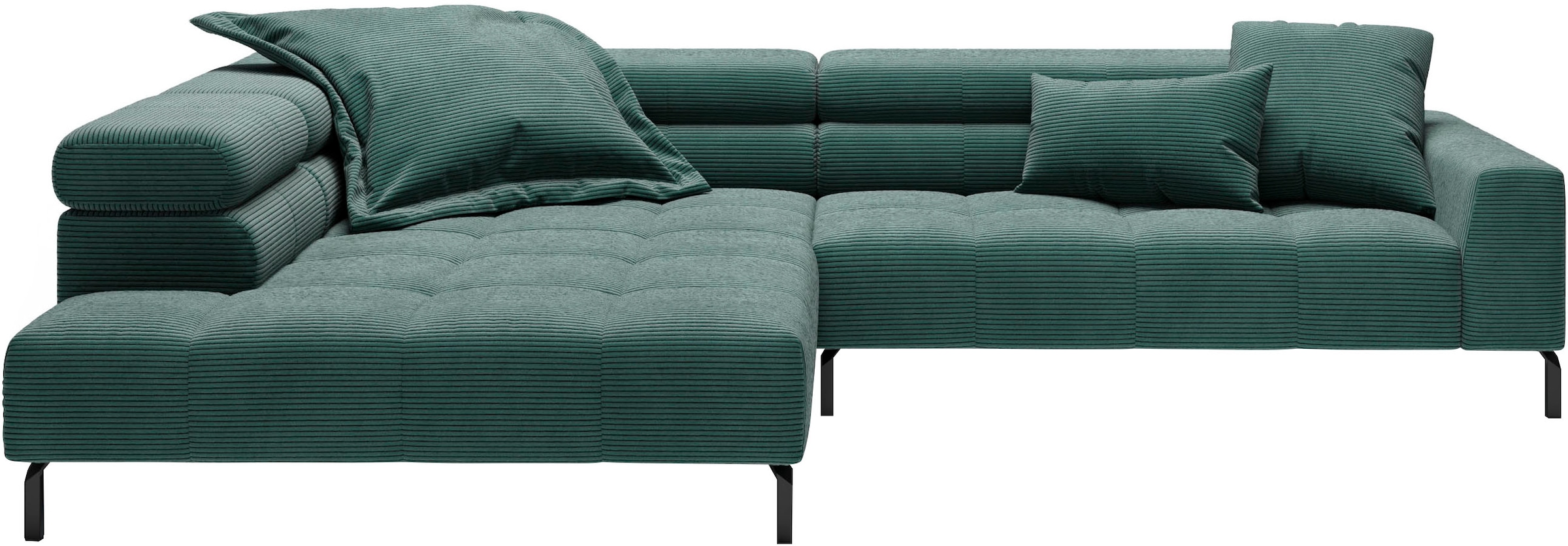 Home affaire Ecksofa "Claya, 311 cm breit, L-Form, inkl. Kopfteilverstellung" ohne elektrischen Sitzvorzug