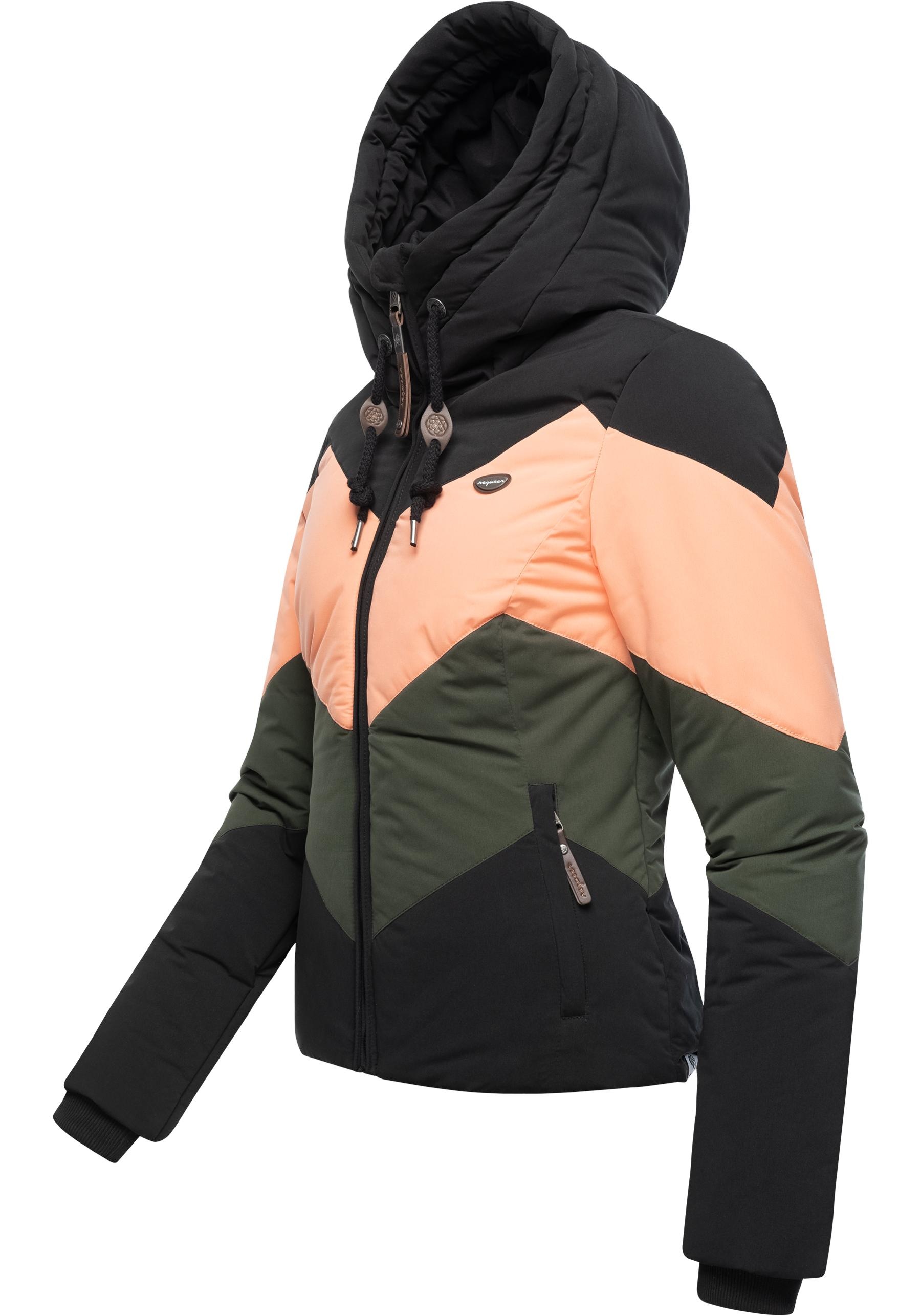 Ragwear Anorak "Novva Block", mit Kapuze, stylische Winterjacke mit V-Stepp günstig online kaufen