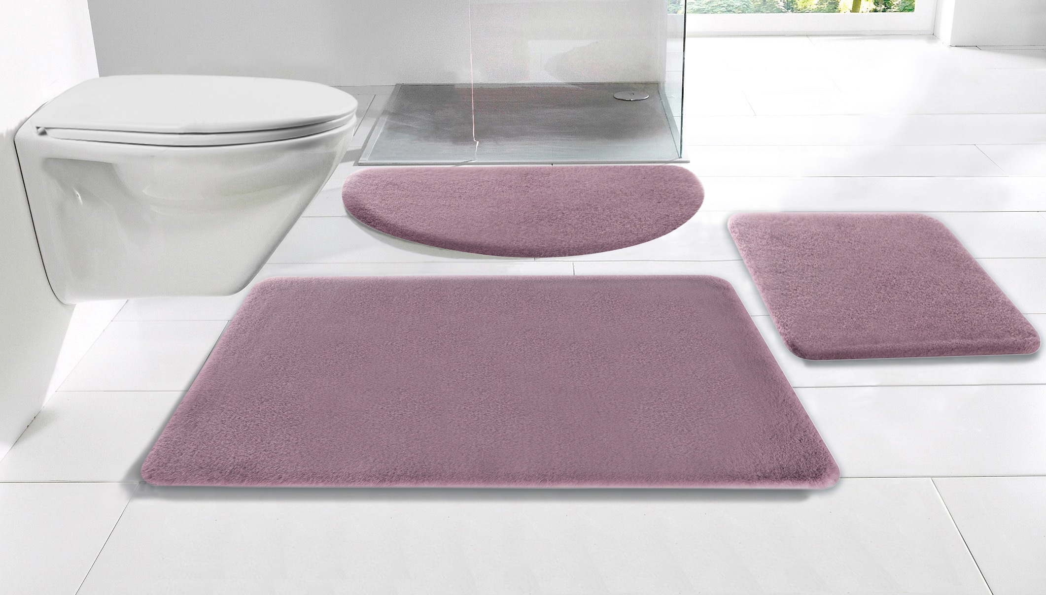 my home Badematte "Valeria, Kaninchenfell-Haptik" Höhe 20 mm rutschhemmend günstig online kaufen