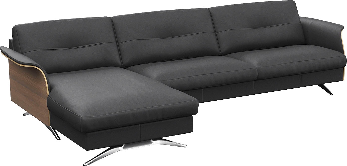 FLEXLUX Ecksofa »Glow Designsofa, bequem und komfortabel durch hochwertigen Sitzaufbau«, L-Form, Modernes skandinavisches Design