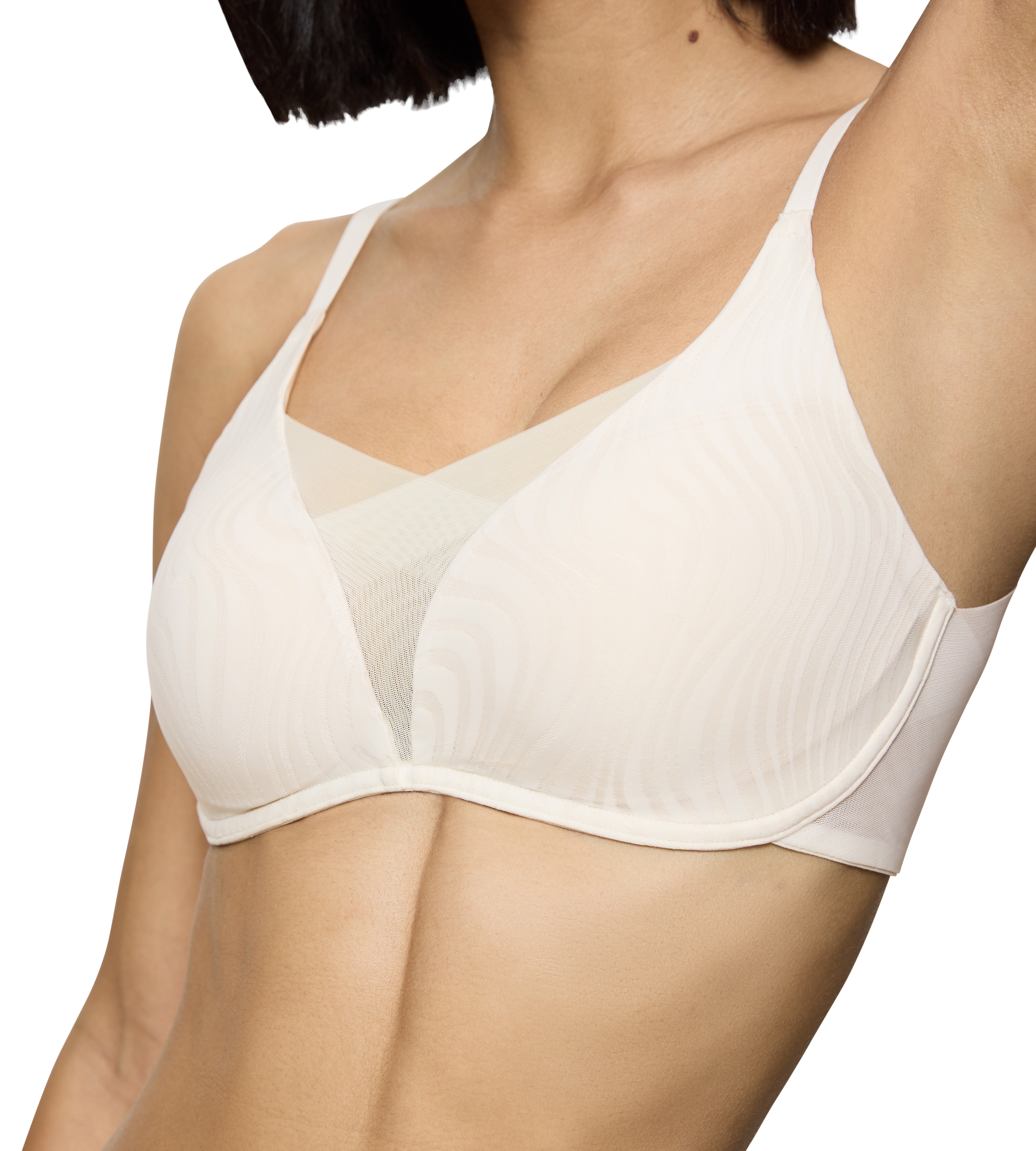 Thumbnail - Triumph Bügelloser BH "Shape Smart Ellipse" glättend, tieferes Dekolleté, wellenförmigen Jacquard-Mesh