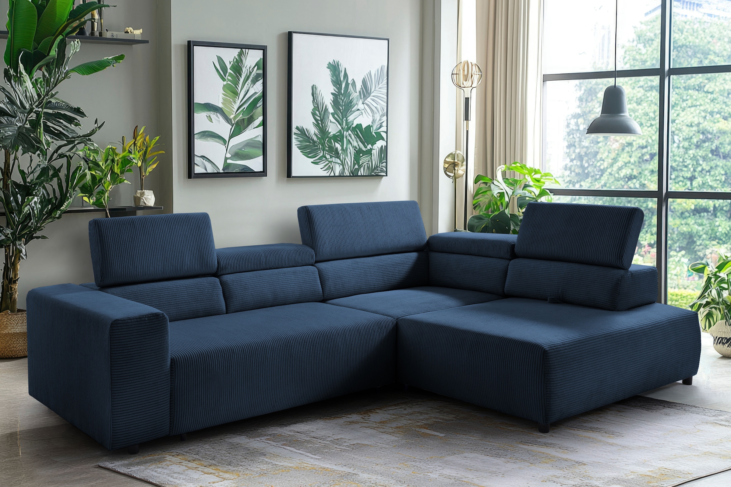 exxpo - sofa fashion Ecksofa "VITTORIO mit Komfortfunktionen, bequem und mo günstig online kaufen