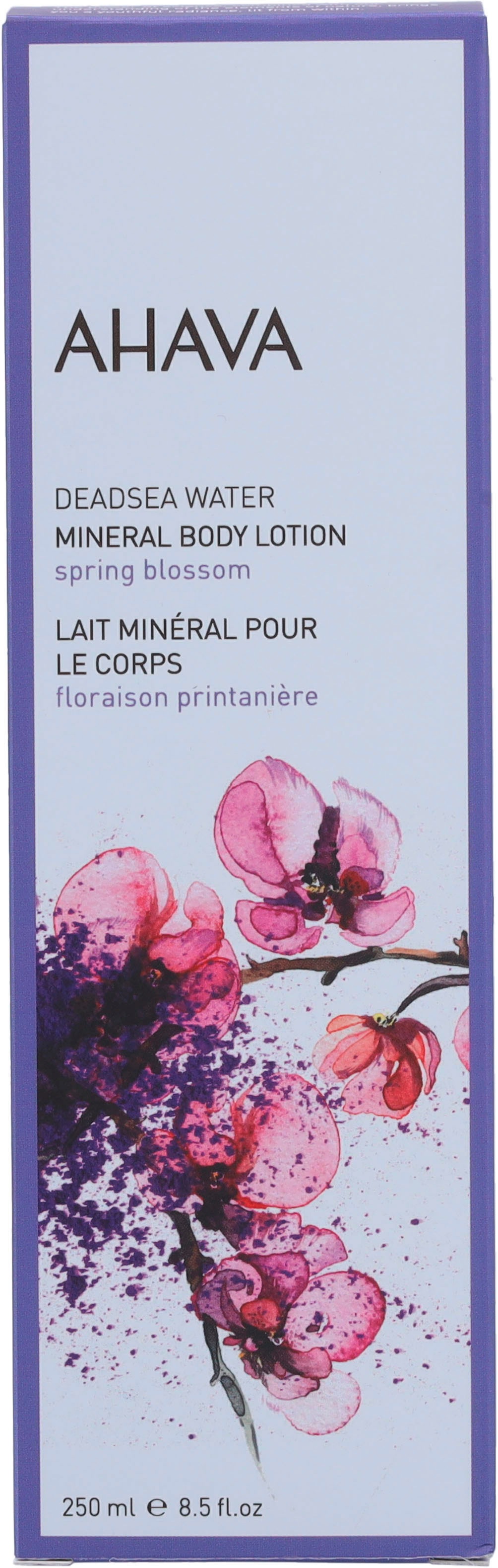 AHAVA Körperlotion »Deadsea Water Mineral Body Lotion Spring Blossom«, Erhöht den Feuchtigkeitsgehalt der Haut für ein frisches Gefühl.