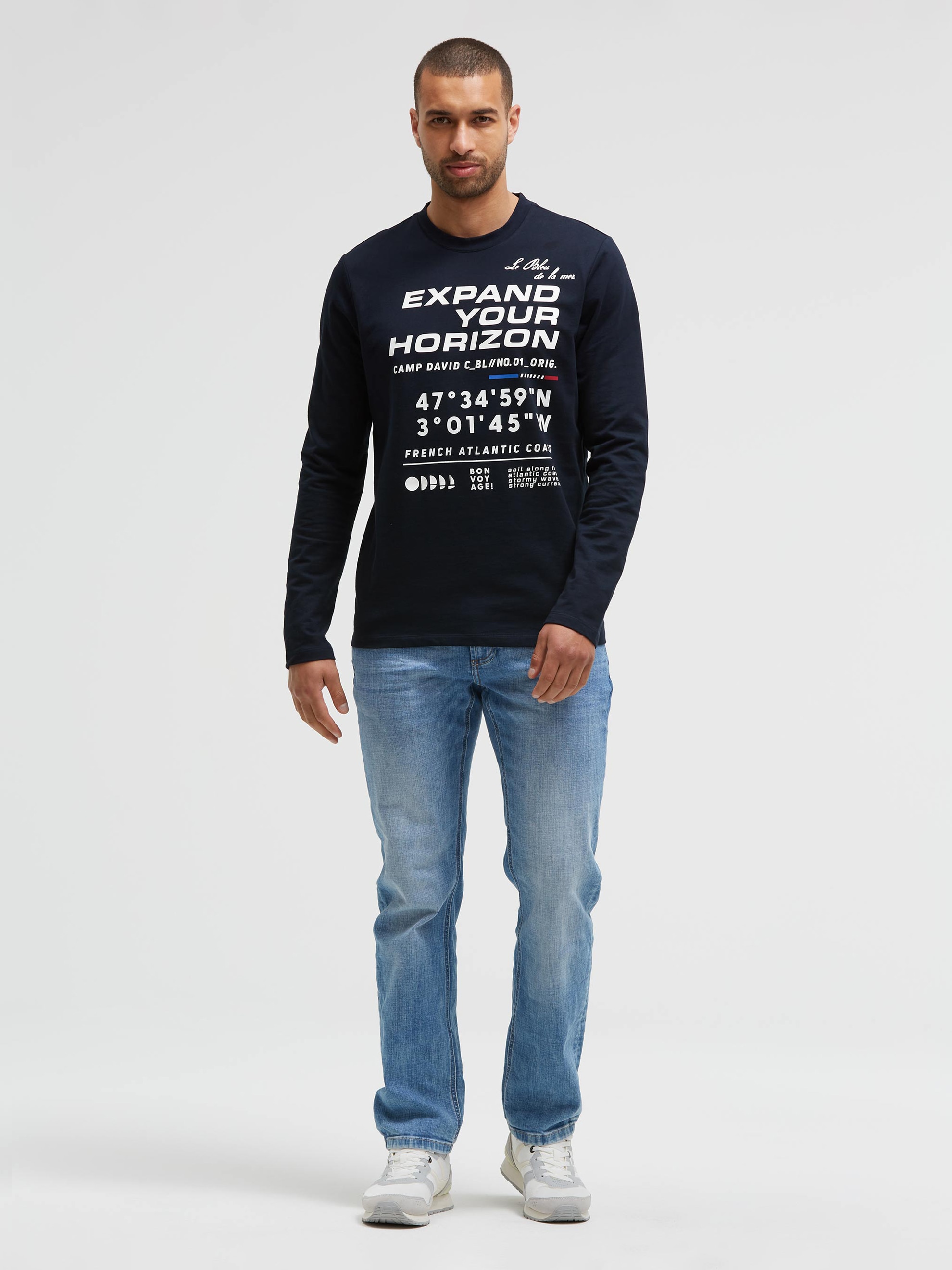 CAMP DAVID Rundhalsshirt aus Baumwolle