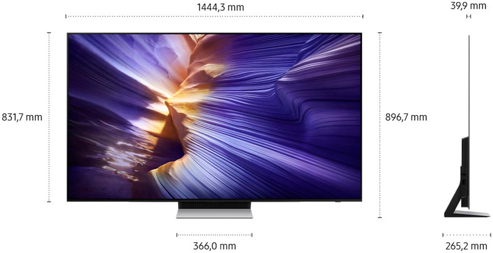 Samsung OLED-Fernseher »GQ65S90FAT«, 4K Ultra HD, Smart-TV, HDR+, Dolby Atmos & AI Sound, Gaming Hub, Upscaling Pro, bis zu 144Hz