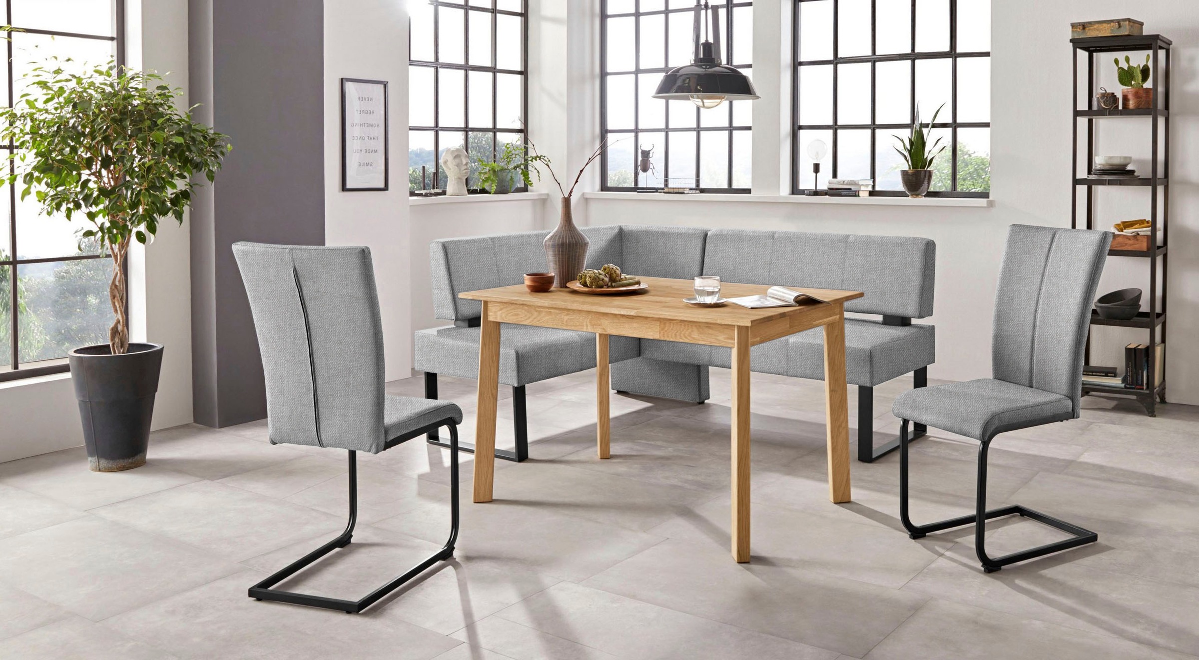 Home affaire Eckbank "Oliver mit Metallgestell, Küchenbank" verschiedene Be günstig online kaufen