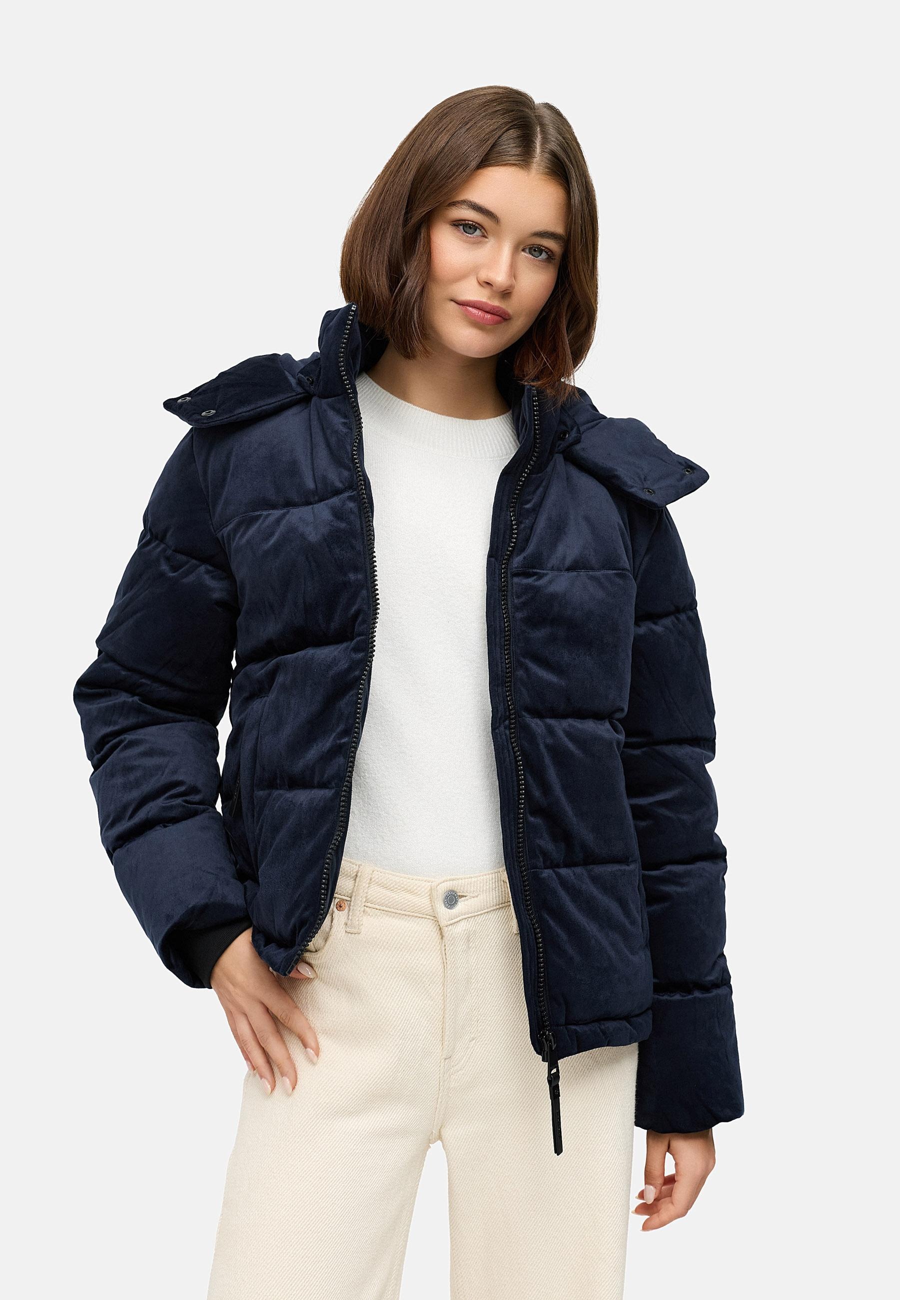 Ragwear Steppjacke »Roobie Velvet YOUMODO«, mit Kapuze, Gesteppte Winterjacke in Samtoptik mit Kapuze