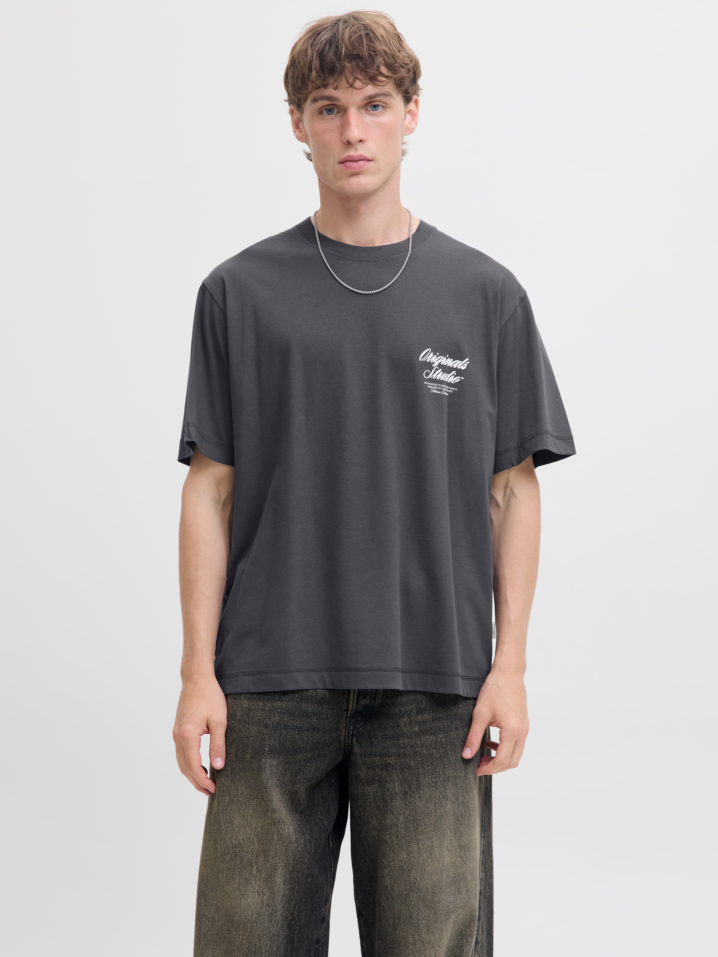 Jack & Jones Kurzarmshirt "JORNORREBRO TYPO TEE SS CREW NECK NOOS" Baumwoll günstig online kaufen