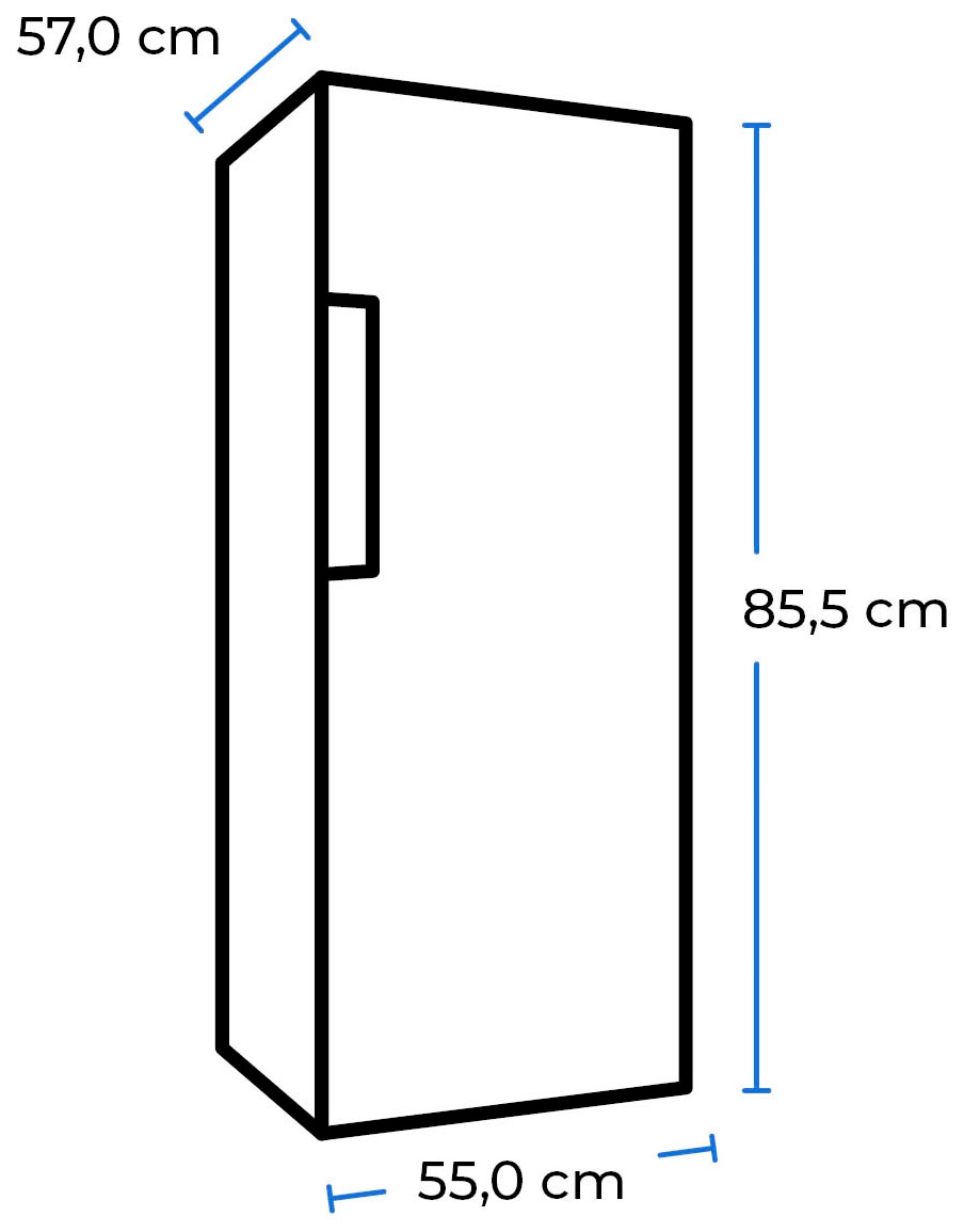 exquisit Kühlschrank »KS16-V-040E weiss«, KS16-V-040E weiss, 85 cm hoch, 55 cm breit, 127 L Volumen