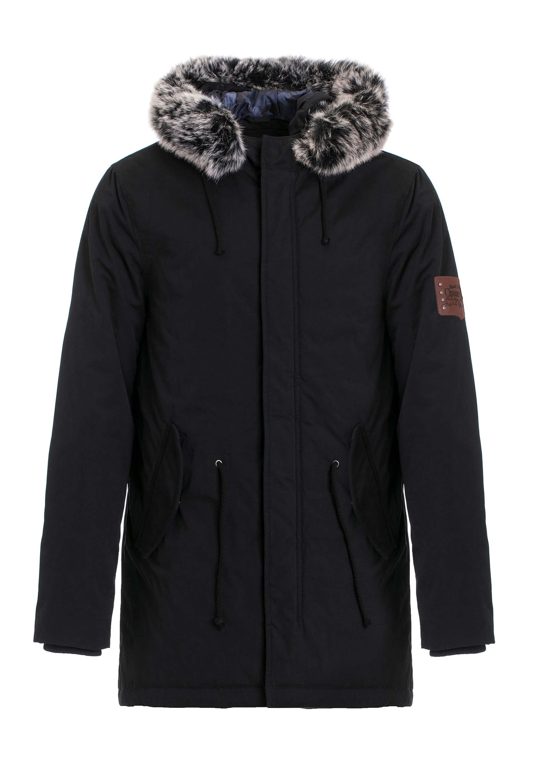 Cipo & Baxx Winterjacke "Cipo & Baxx Jacke" mit Kapuze mit Kordelzug zur Taillierung, CM150