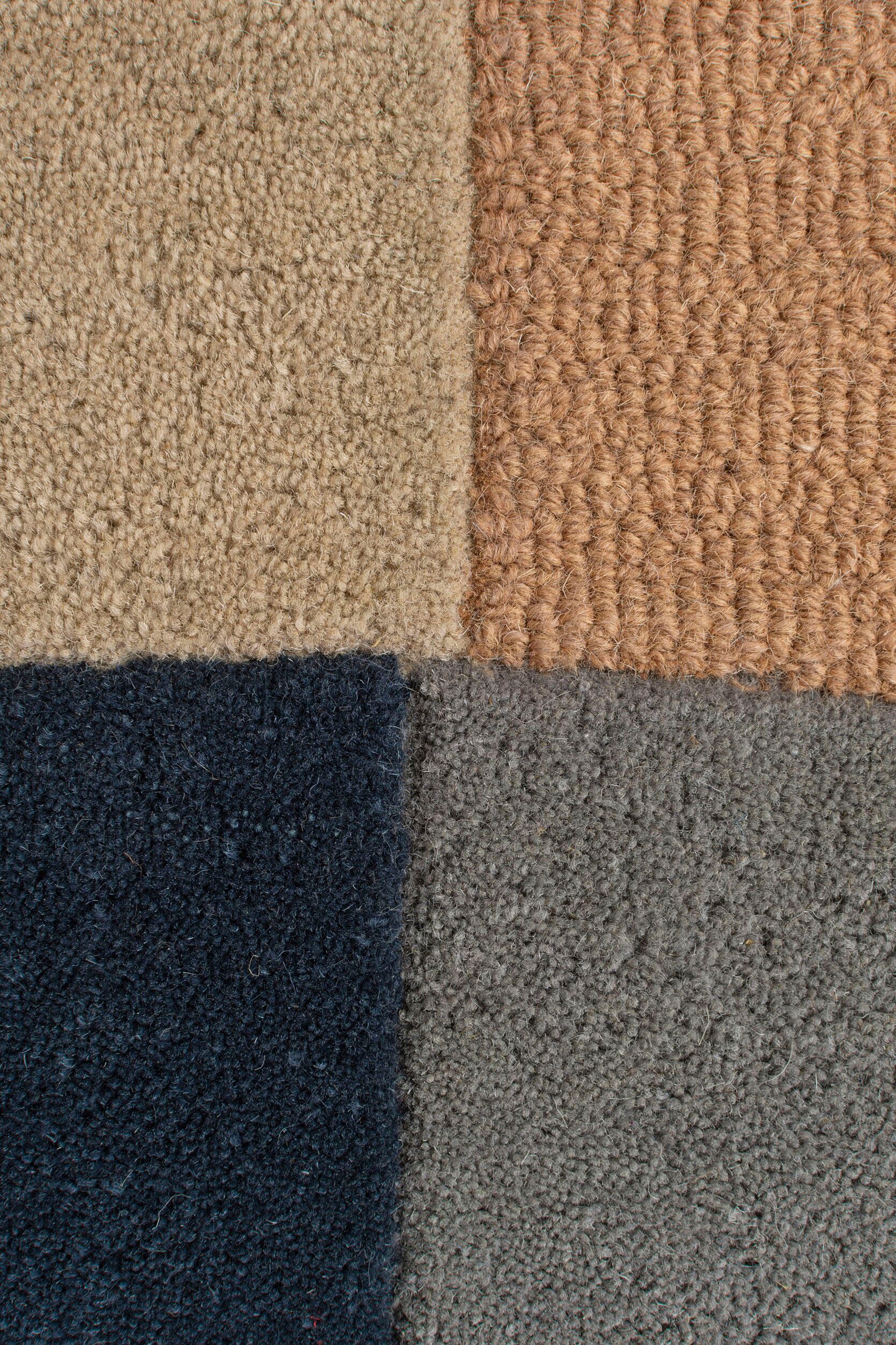 Thumbnail - FLAIR RUGS Wollteppich "Esre, aus 100% Wolle," rechteckig 9 mm Höhe geometrisches Design, handgearbeiteter Konturenschni...