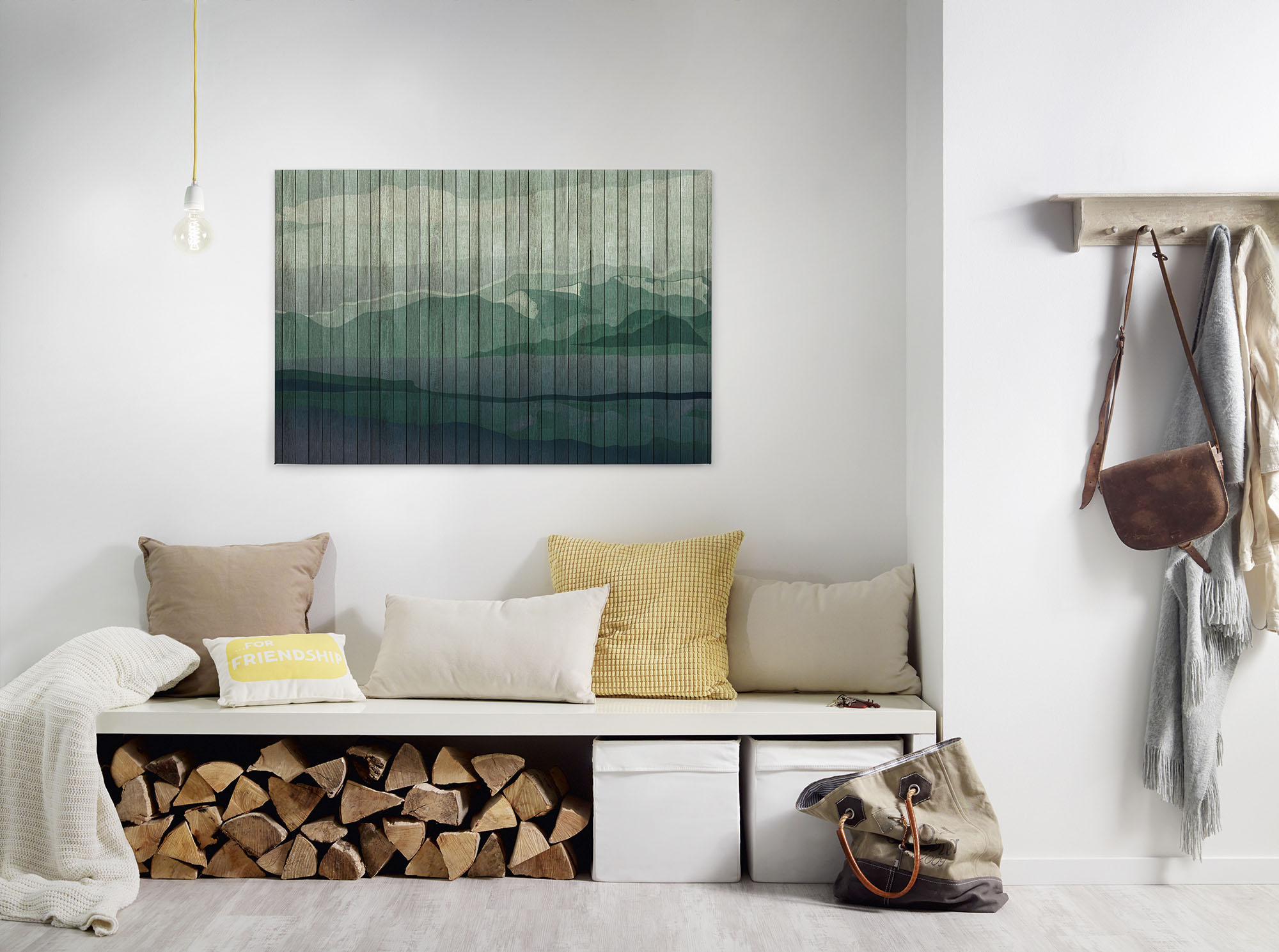 A.S. Création Leinwandbild "mountains 3" Kunst Landschaft 1 Stk. tlg. Keilrahmen Landschaft Berge Gebirge Leinwand-Bild Wohnzimmer modern