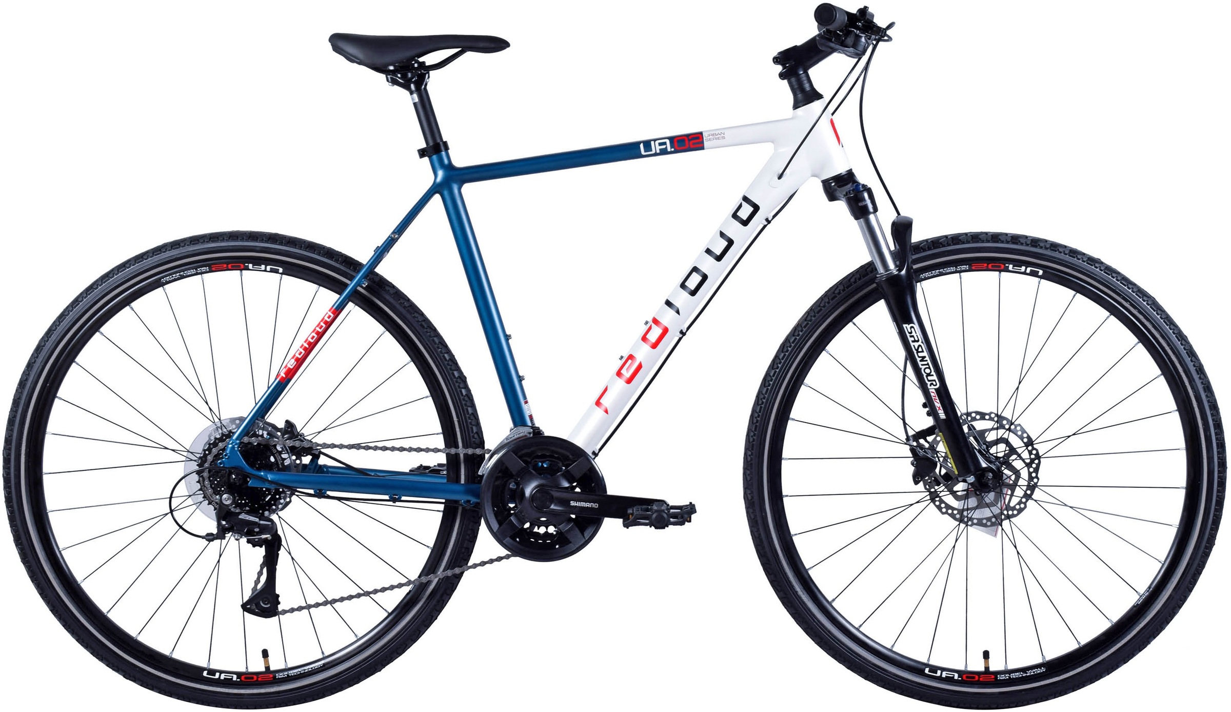 REDLOUD Cityrad "28 Zoll Shimano Acera 24 Gang Hydraulische Scheibenbremse Federgabel" 24 Gang Shimano Shimano Acera Schaltwerk Kettenschaltung Citybike