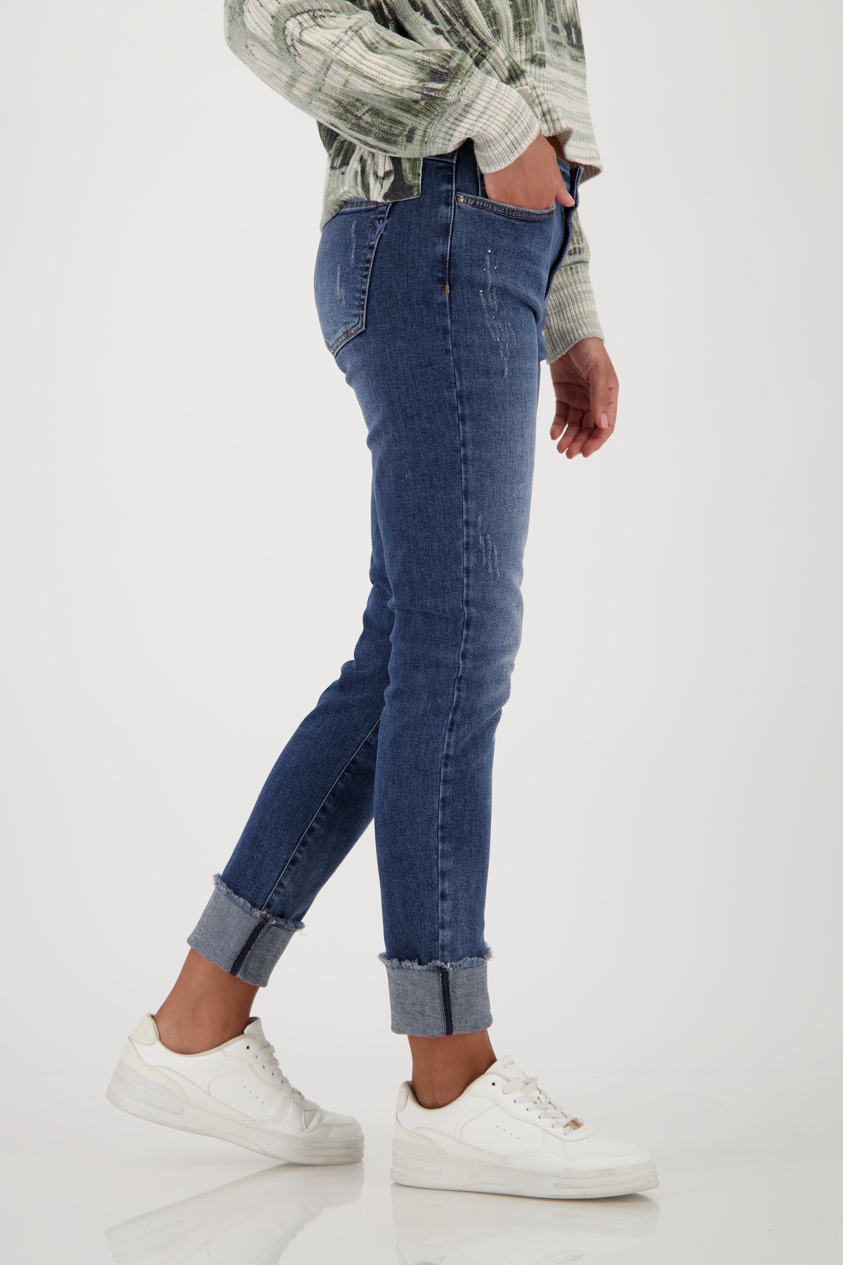 Thumbnail - Monari Slim-fit-Jeans "Hose Jeans Nietenschmuck"