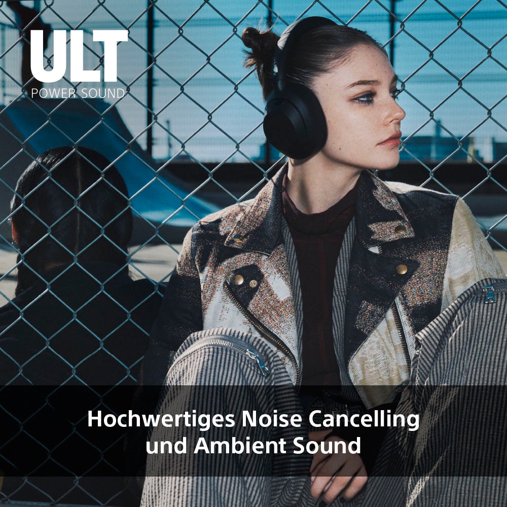 Sony Kopfhörer »ULT Wear«, A2DP Bluetooth-AVRCP Bluetooth-Bluetooth-HFP-HSP, Multi-Point-Verbindung-Noise-Cancelling-Sprachsteuerung-kompatibel mit Siri, tiefem Bass, Geräuschunterdrückung, klare Anrufqualität, iOS & Android