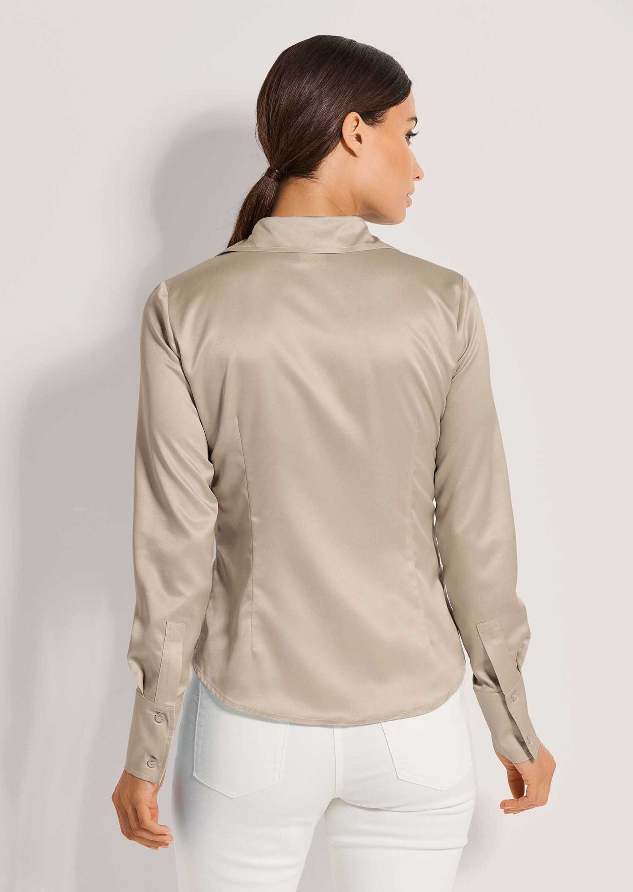 MADELEINE Hemdbluse »Bluse Hemdbluse mit glänzendem Finish«