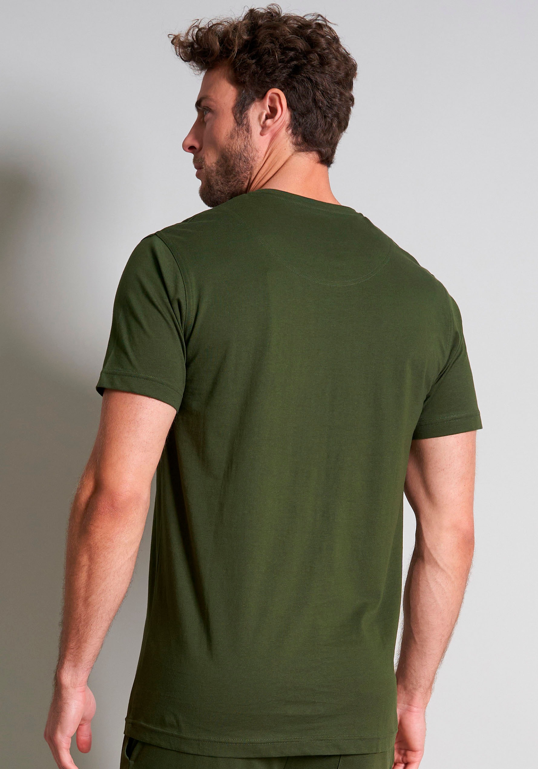 TOM TAILOR T-Shirt »Cansas«, Knopfleiste vorn, Rundhalsausschnitt, Kurzarm