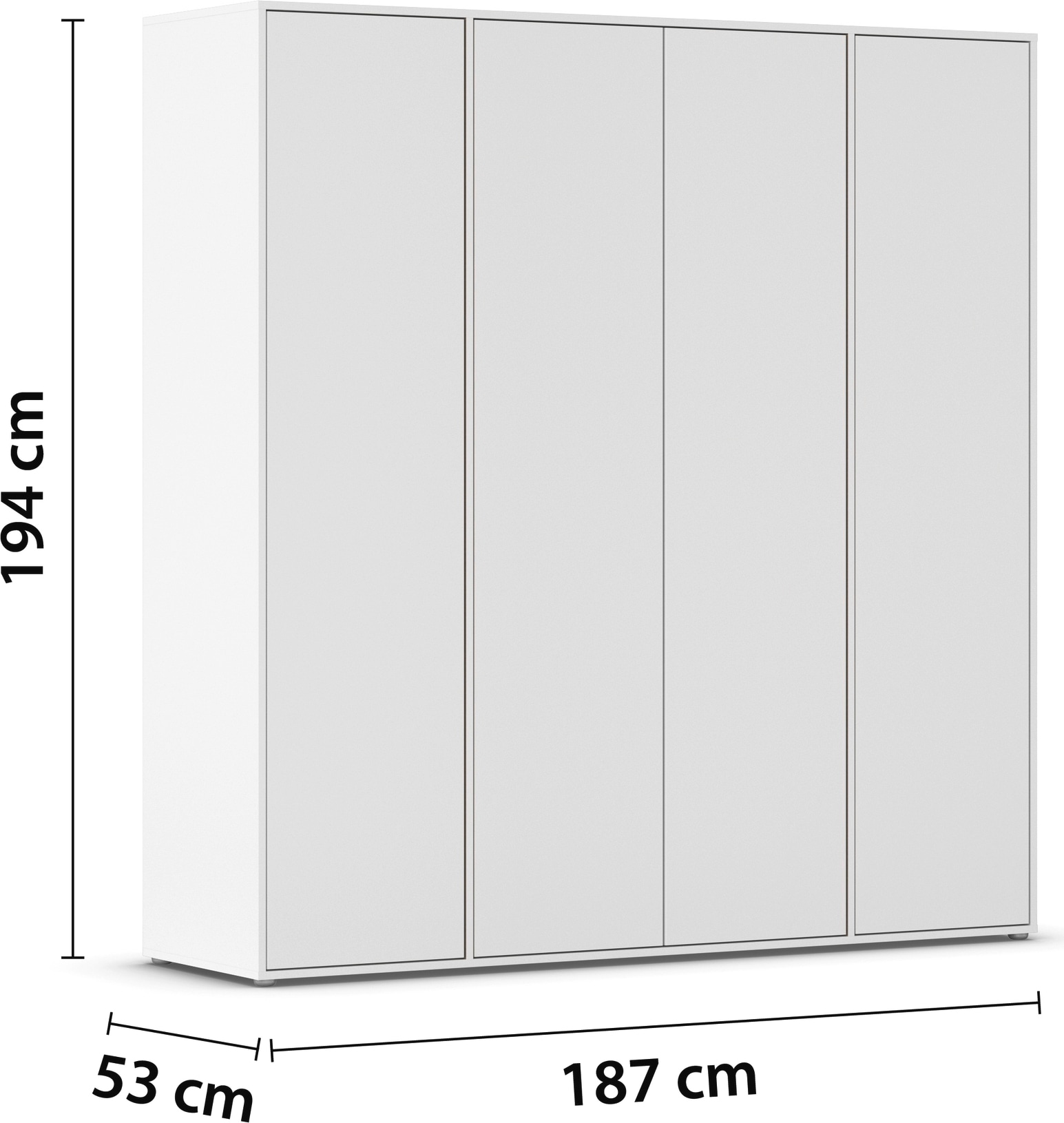 rauch Drehtürenschrank »Kleiderschrank Schrank Garderobe Wäscheschrank NABILA viel Stauraum«, (in 3 verschiedenen Ausstattungen BASIC/CLASSIC/PREMIUM), in 2 Breiten mit Push-to-Open Funktion TOPSELLER MADE IN GERMANY