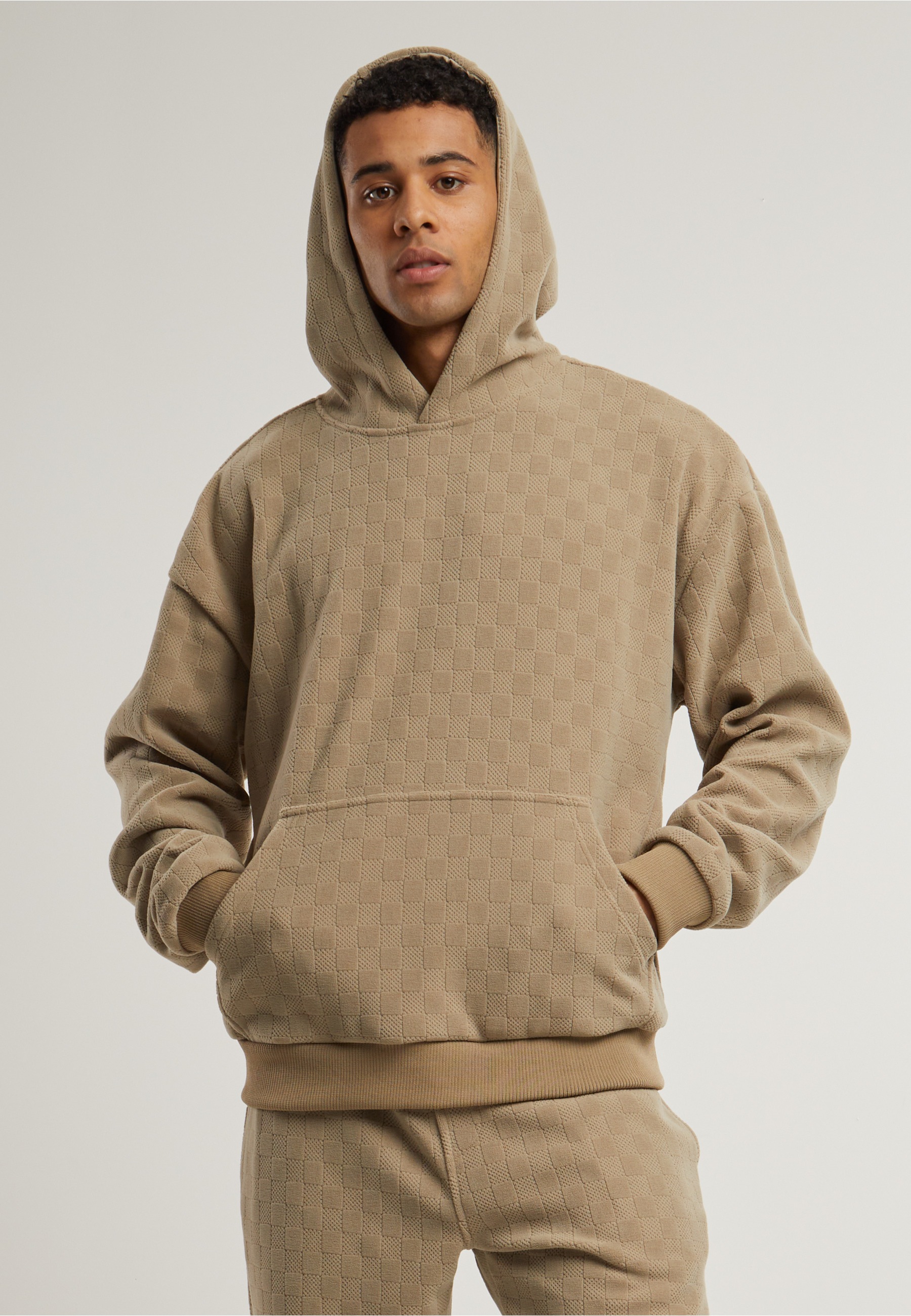Thumbnail - URBAN CLASSICS Kapuzenpullover "Urban Classics Jacquard Velvet Oversized Hoody" 1 Stk.