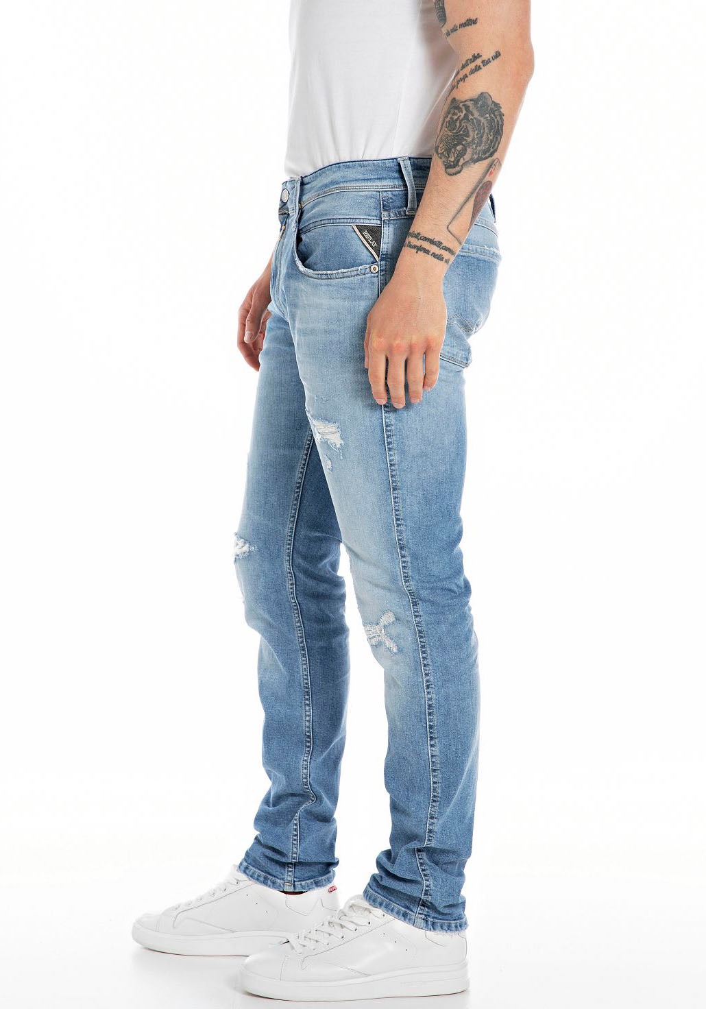 Replay Slim-fit-Jeans ANBASS HYPERFLEX BIO günstig online kaufen