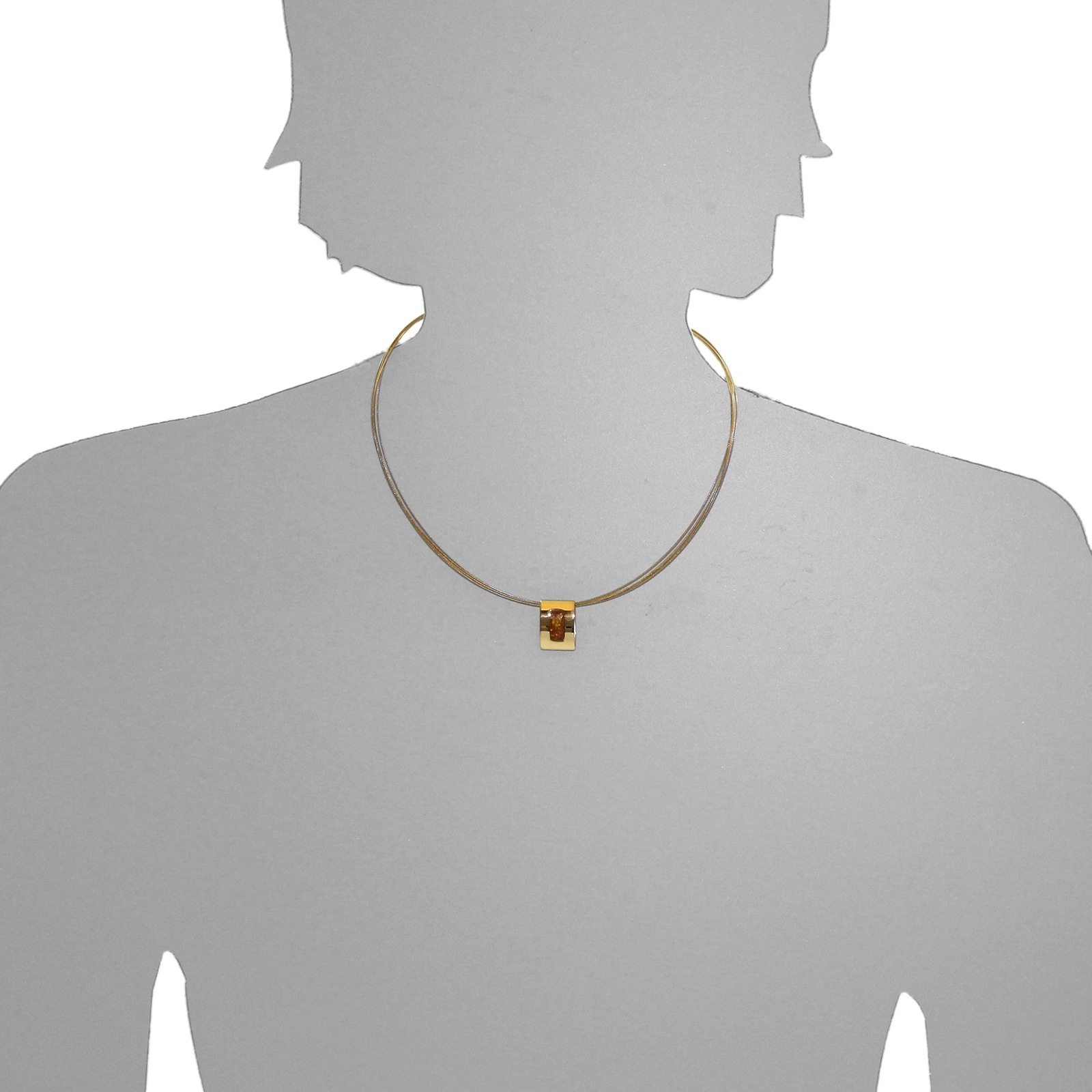 OSTSEE-SCHMUCK Halsreif »Ostsee-Schmuck Halsreif mit Anhänger Gleiter-Uda«, (2 tlg.)