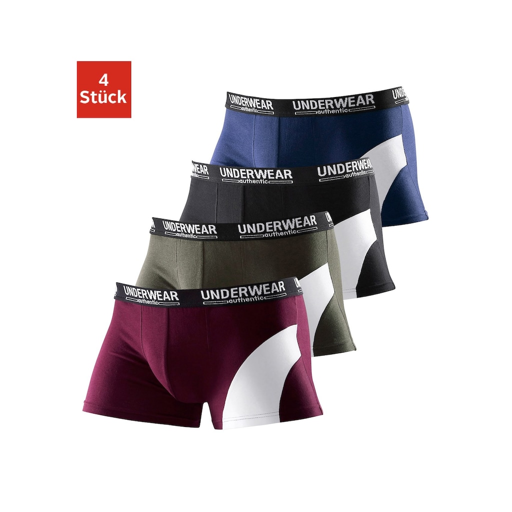 AUTHENTIC UNDERWEAR Boxer, (Packung, 4 St.)