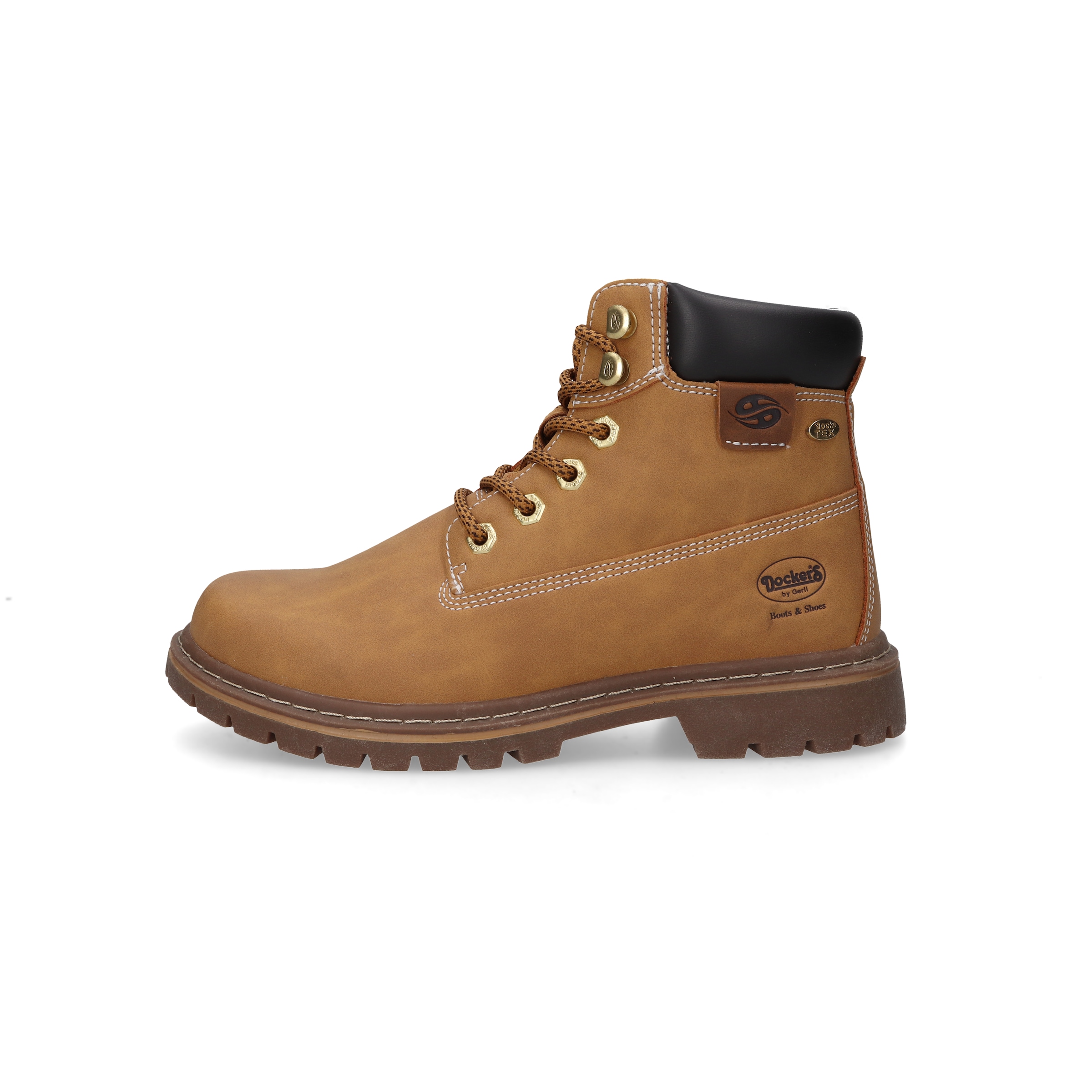 Dockers by Gerli Schnürboots, Workerboots, Schnürstiefel mit Blockabsatz