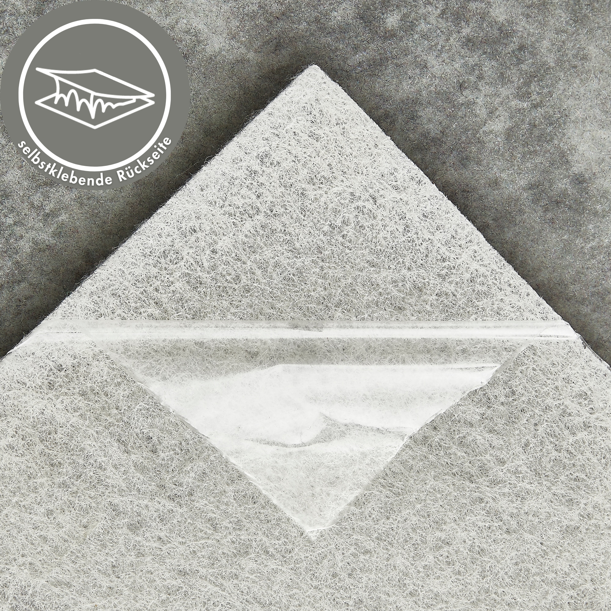 Andiamo Teppichfliese »Colmar Nadelfilz, Gesamthöhe 4 mm« quadratisch 4 mm Höhe 40x40 cm, selbstklebend, robust & strapazierfähig, 25 Stück (4 qm)