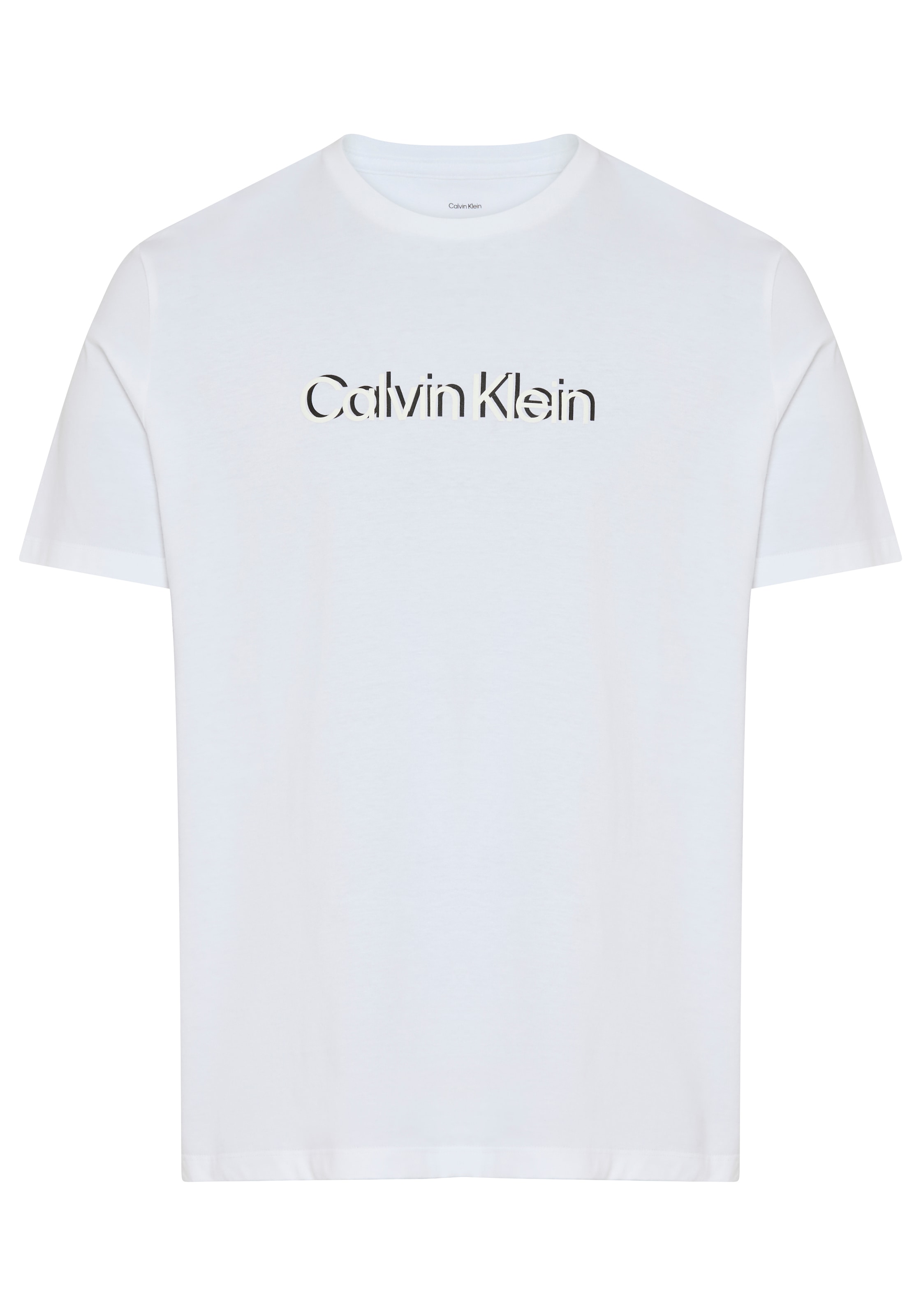 Calvin Klein T-Shirt Logoschriftzug, Rundhalsausschnitt, Regular Fit, reine günstig online kaufen