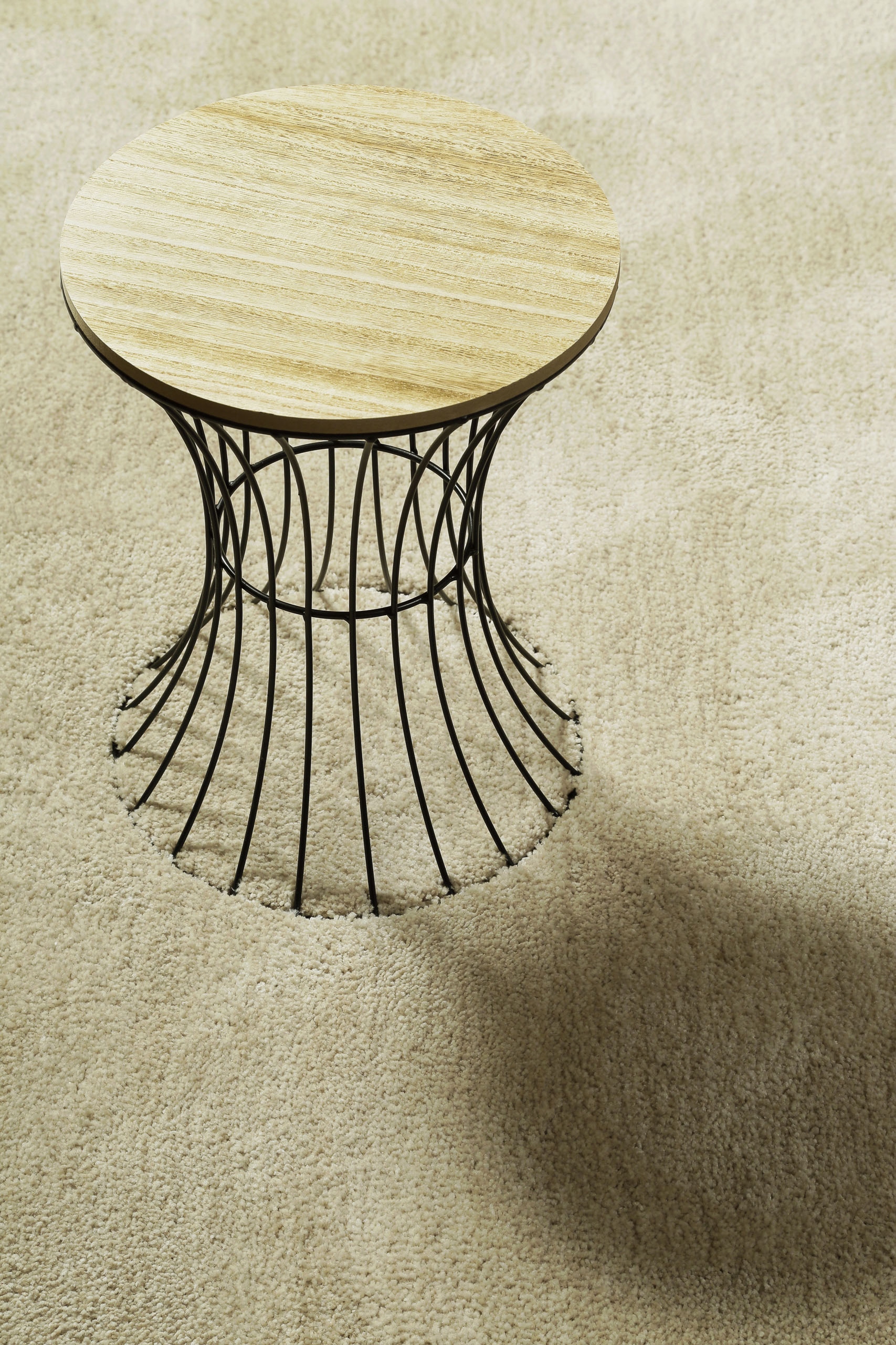 Homie Living Teppich »Pisa«, rund, 25 mm Höhe, Hochflor, Microfaser, uni, weich, Shaggy, Wohnzimmer, Schlafzimmer