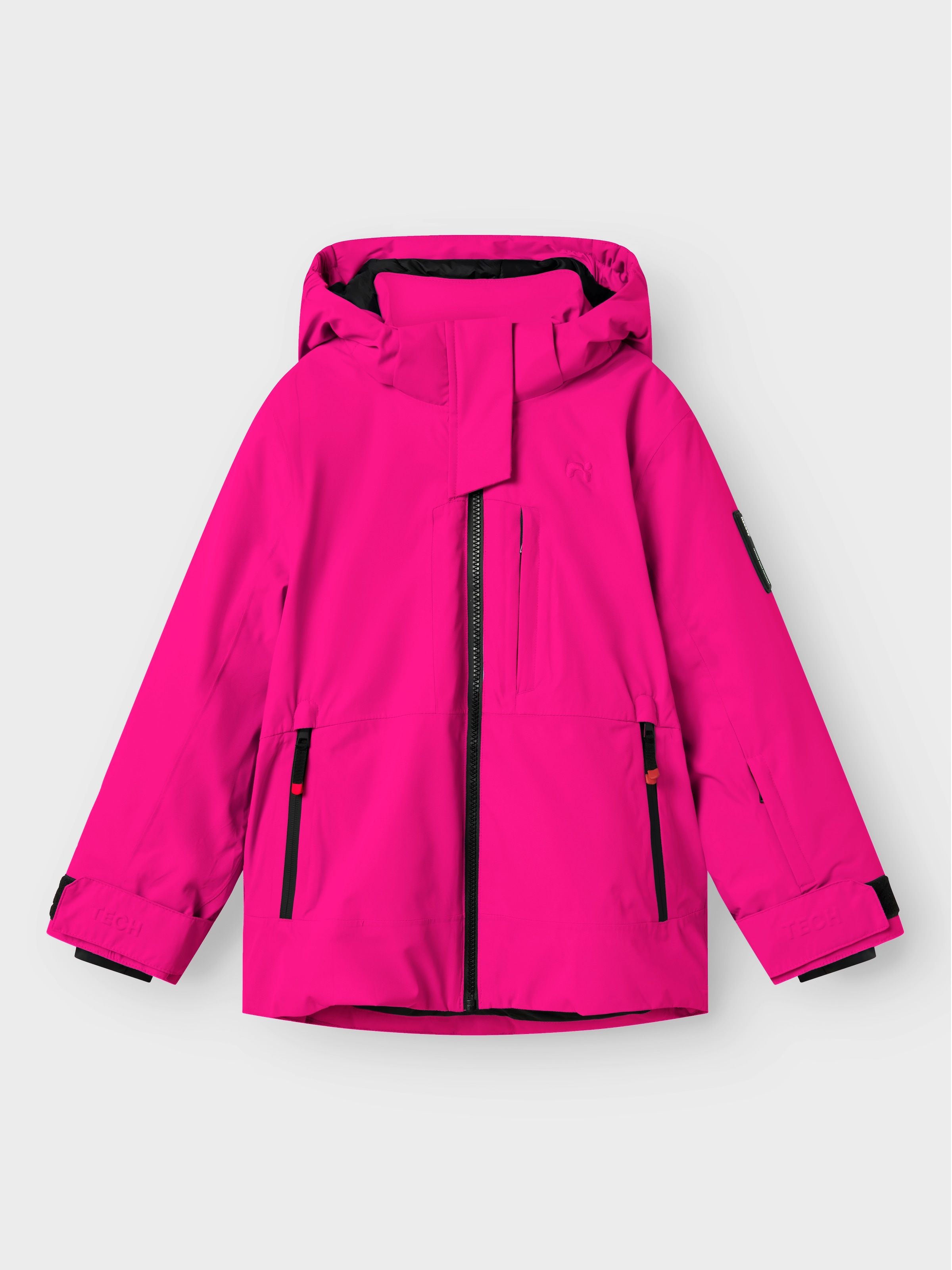 Name It Skijacke »NKNSLOPE10 JACKET SKI EDITION FO NOOS« mit Kapuze Skipasstasche, Recco-Reflektor, winddicht, wasserdicht