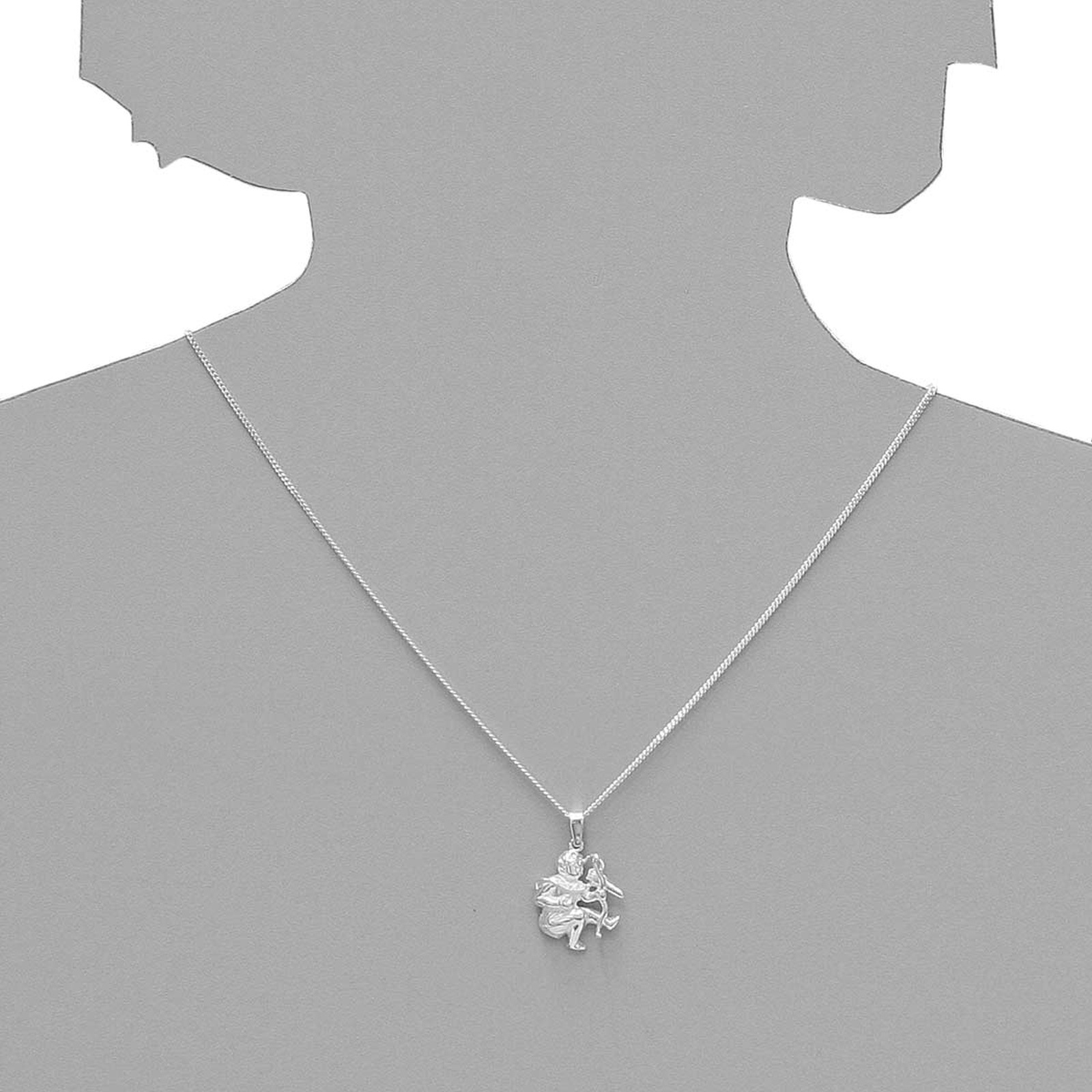 Kette mit Anhänger OSTSEE-SCHMUCK "- Tierkreiszeichen Schütze - Silber 925/000 -" Gr. 45, silber (silber 925, silberfarben, weiß), Schmuck_Sets, Damen, 45, Silber 925 (Sterlingsilber) 2