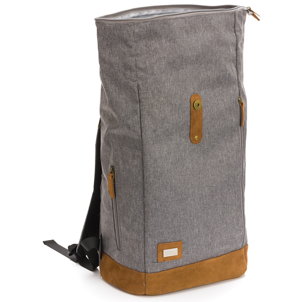 Fillikid Wickelrucksack »Berlin, grau melange«, Reflektoren