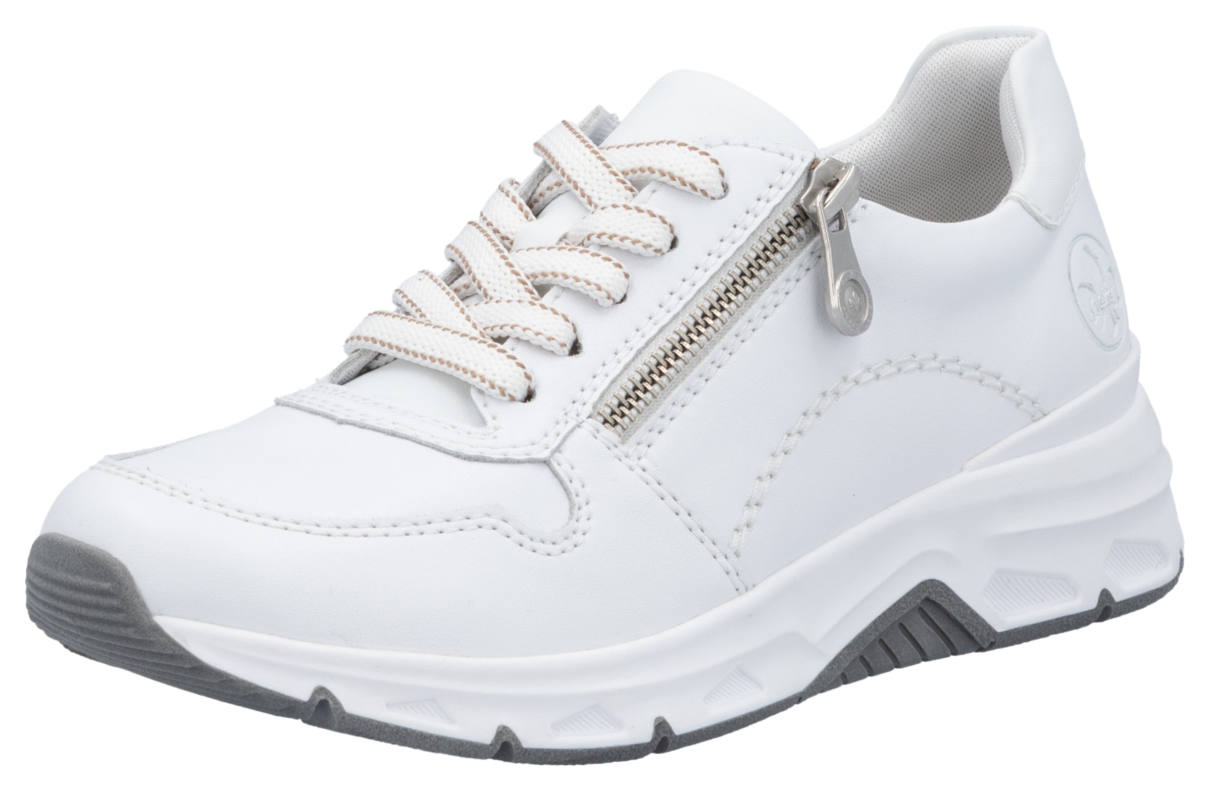 Rieker Sneaker, mit seitlichem Reißverschluss, Freizeitschuh, Halbschuh, Schnürschuh