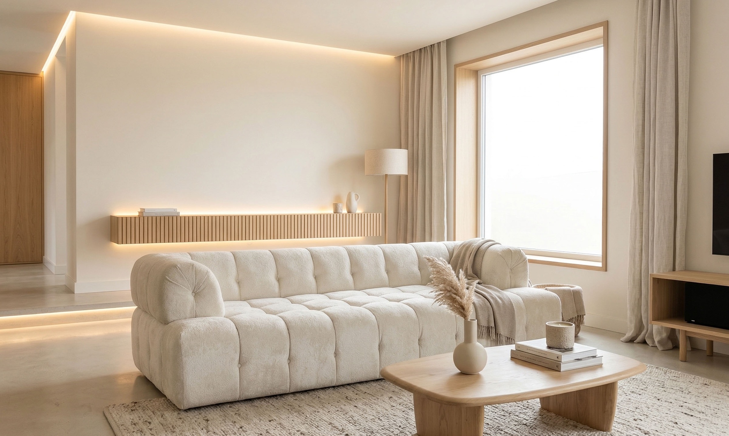 Home affaire 3-Sitzer "APERIRE Design-Sofa, moderne Steppung, Breite 225 cm" mit Wellenunterfederung, gemütlich und modern, komfortables Sitzgefühl