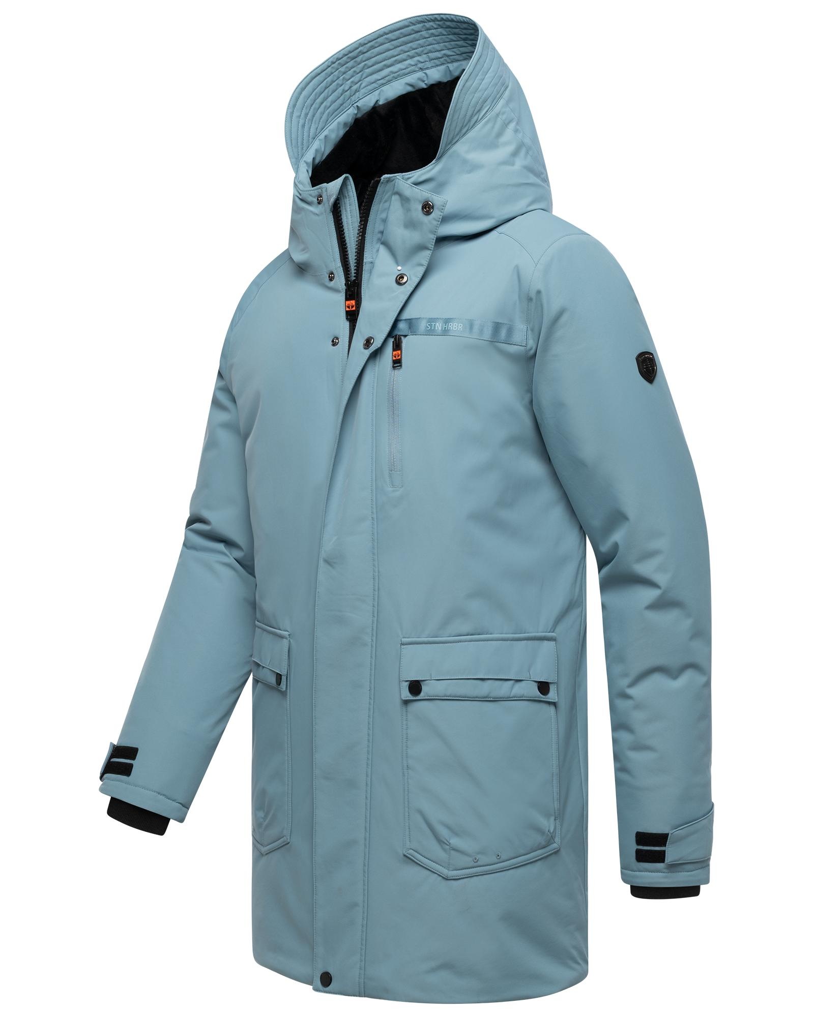 Stone Harbour Wintermantel »Netaan XX«, Herren Kurzmantel mit kuscheliger Kapuze