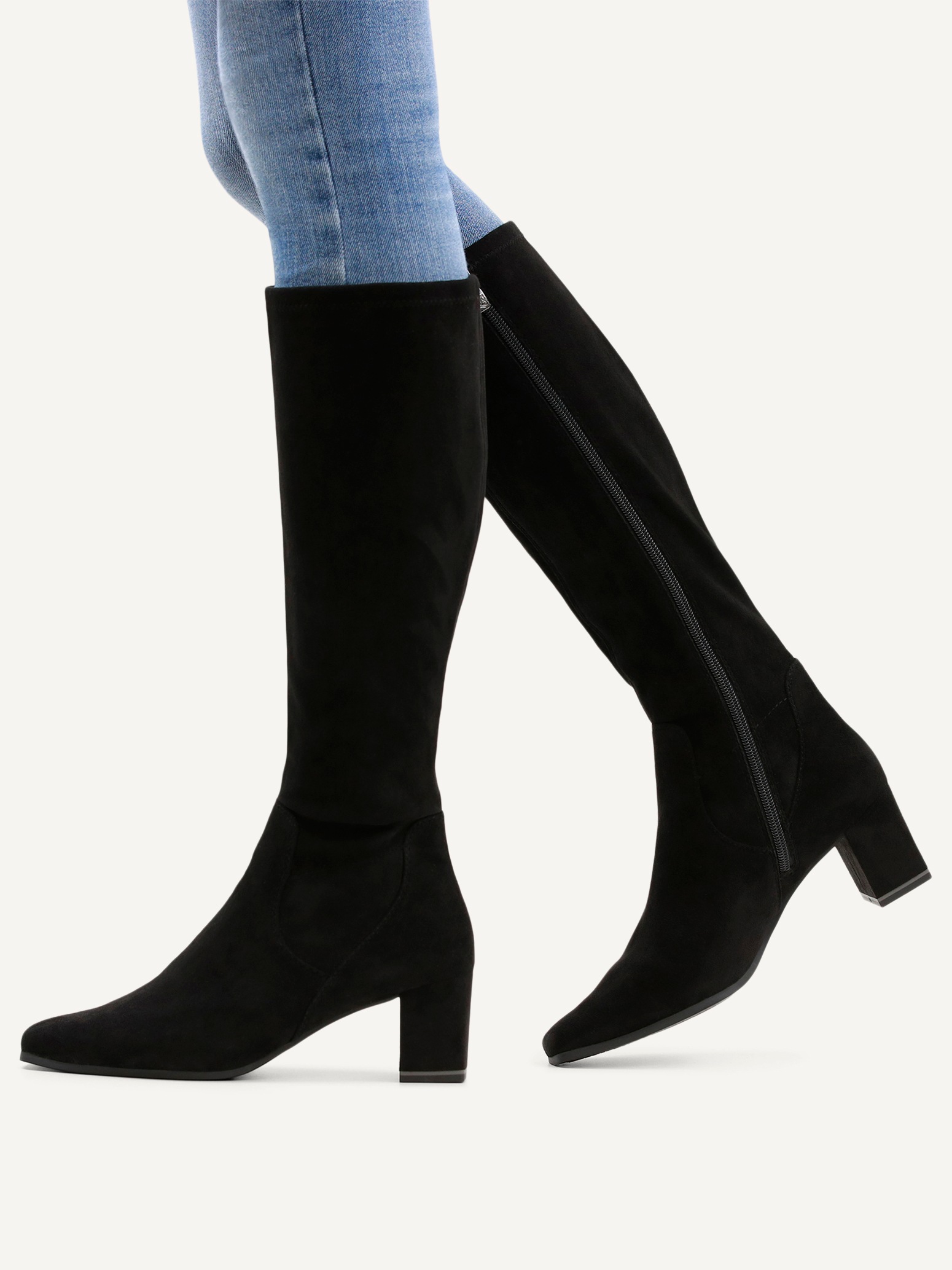 Caprice Stiefel, Blockabsatz, Abendschuh, Langschaft-Stiefel mit Innenreißverschluss