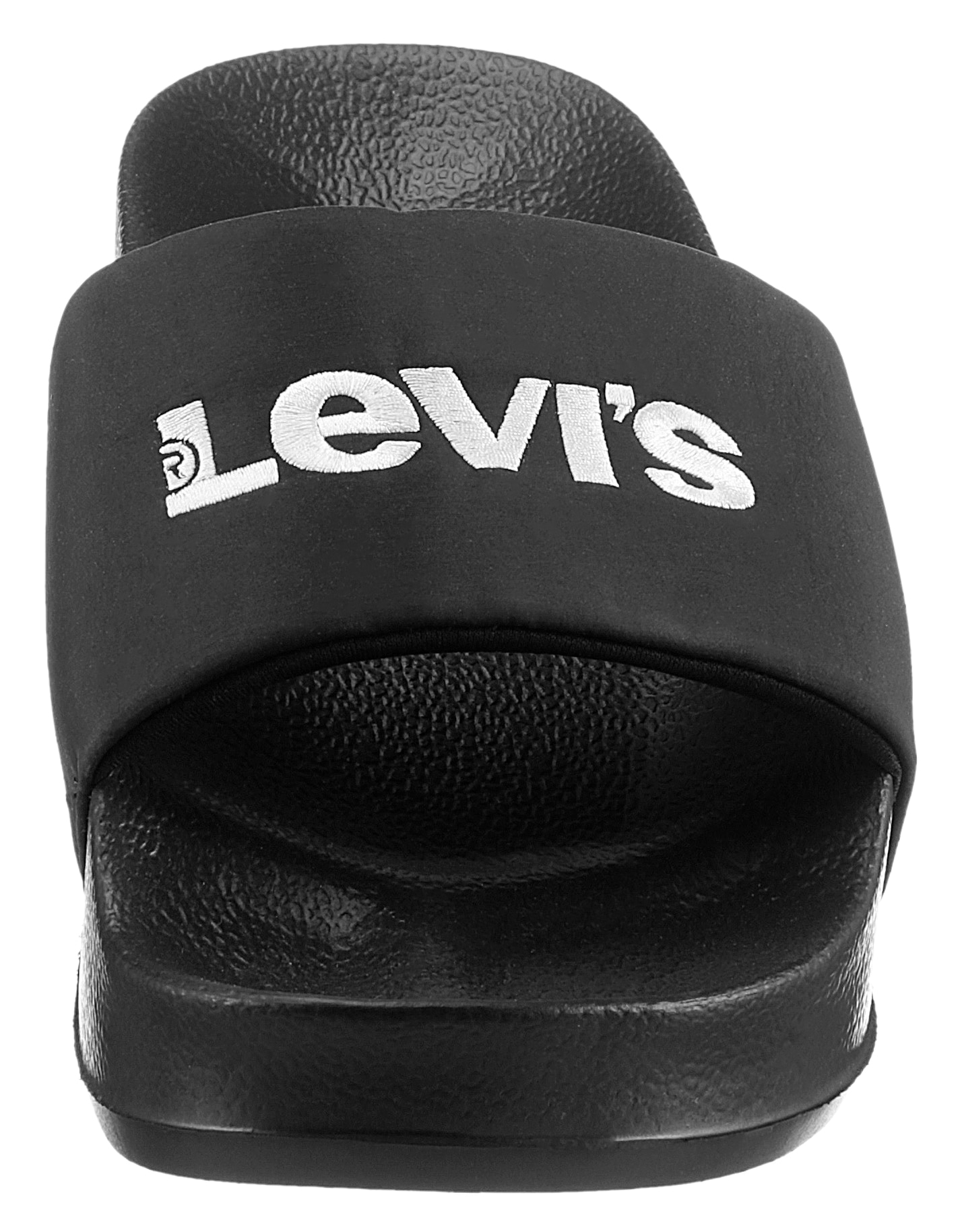 Levi's® Pantolette »JUNE S BOLD PADDED«, Plateau, Sommerschuh, Schlappen mit Logoschriftzug