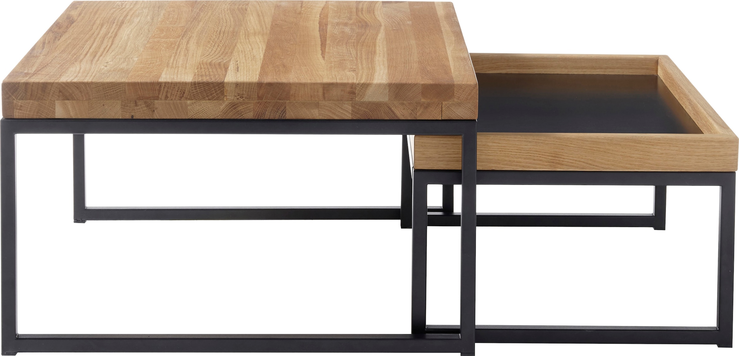 Massivholz Set Asteiche Couchtisch furniture bestellen geölt »Lubao«, MCA 2-er in Wohnzimmertisch | BAUR