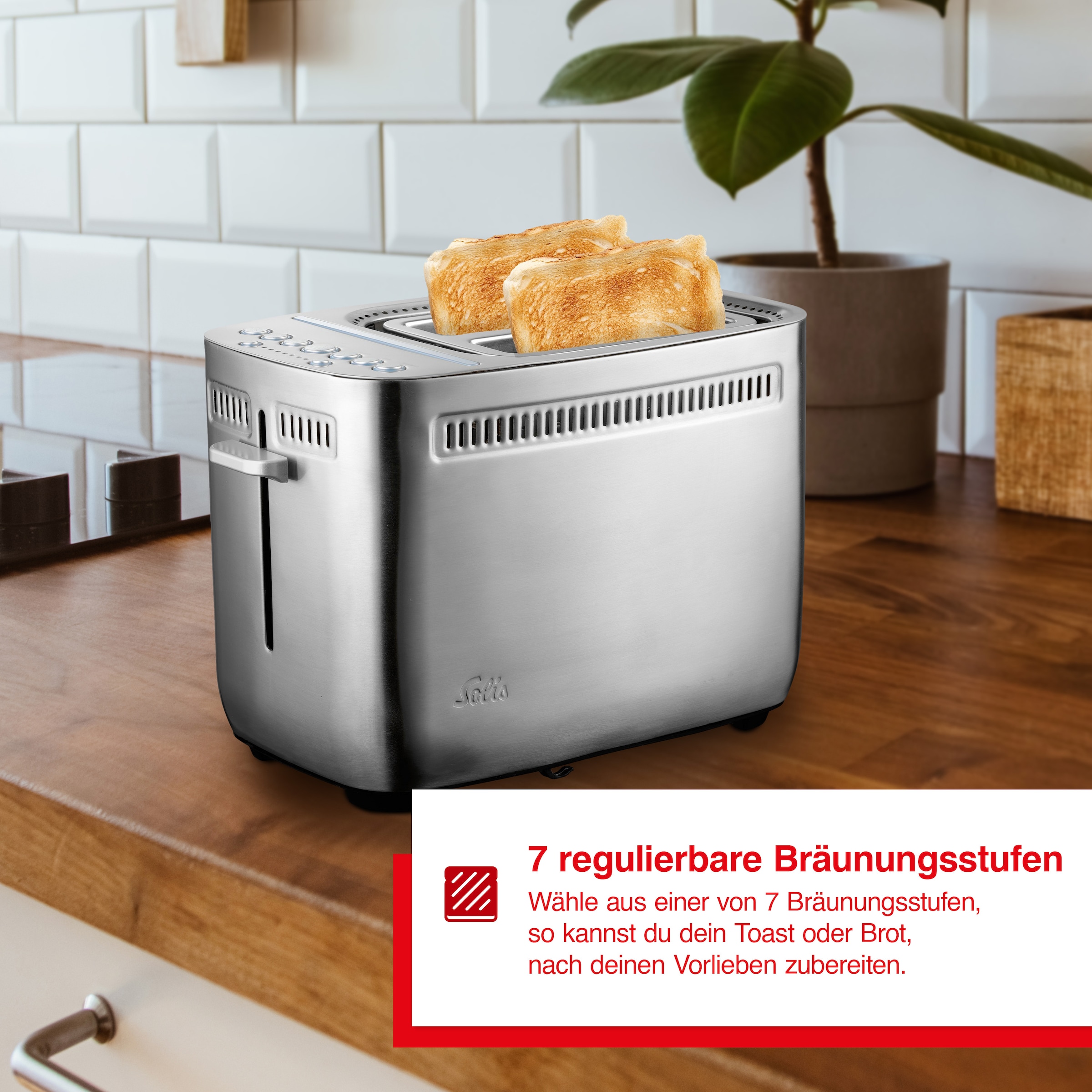 SOLIS OF SWITZERLAND 2-in-1-Toaster »Sandwich Toaster (Typ 8003)«, 2 kurze Schlitze, 1635 W, 2 in 1 Toaster und Sandwichmaker