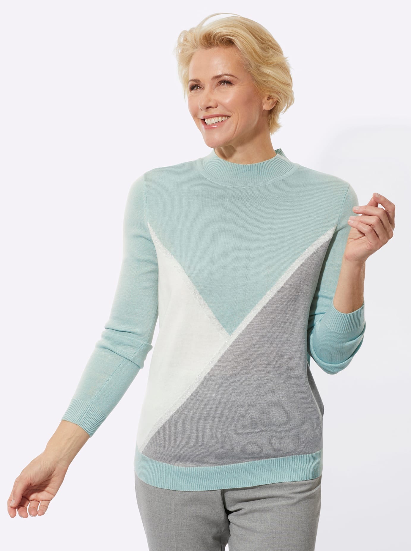 Classic Stehkragenpullover "Pullover" günstig online kaufen